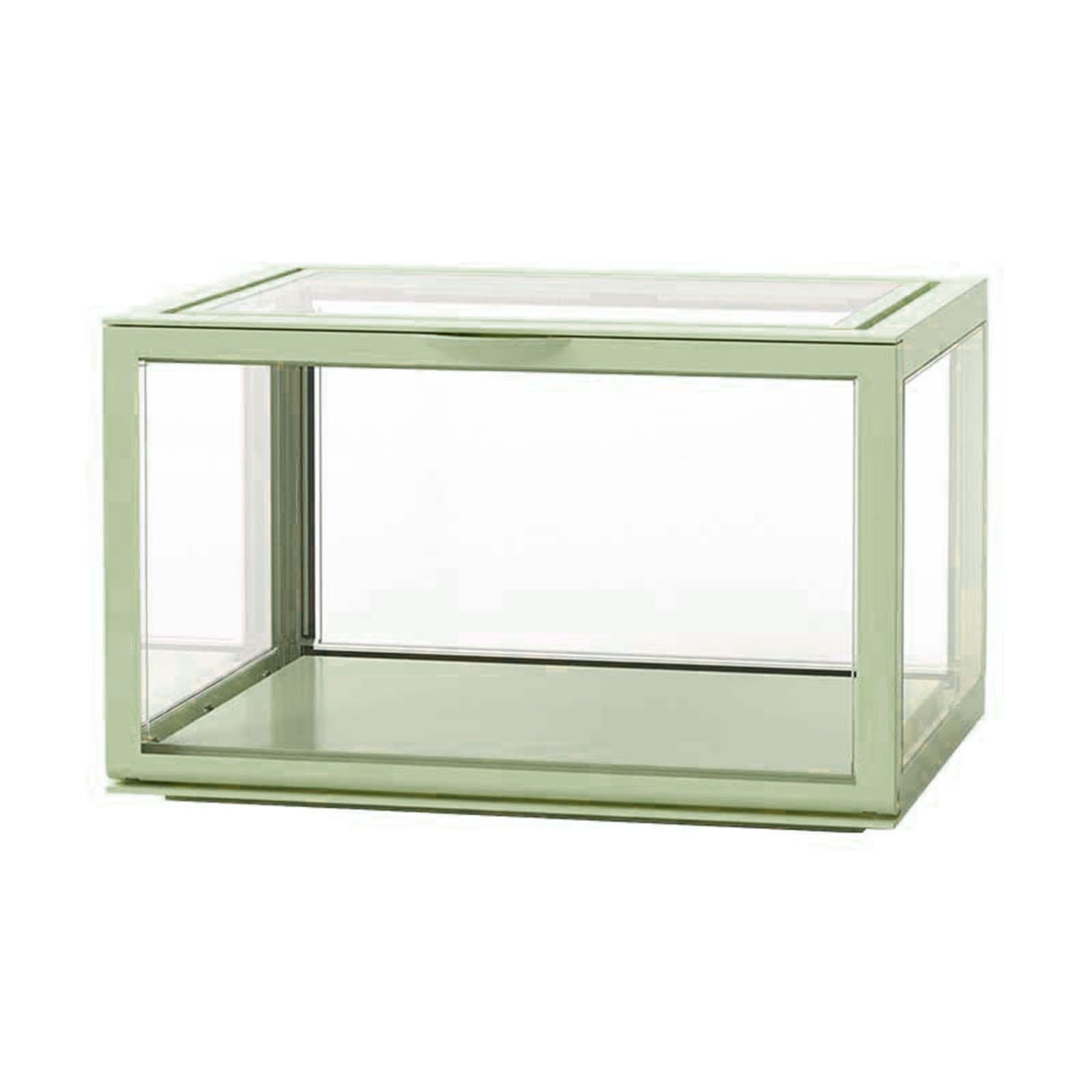 Figure Organizer Desktop Doll Acrylic Display Cabinet High Transparency Sealed Dustproof Show Case Light Green - Image 2