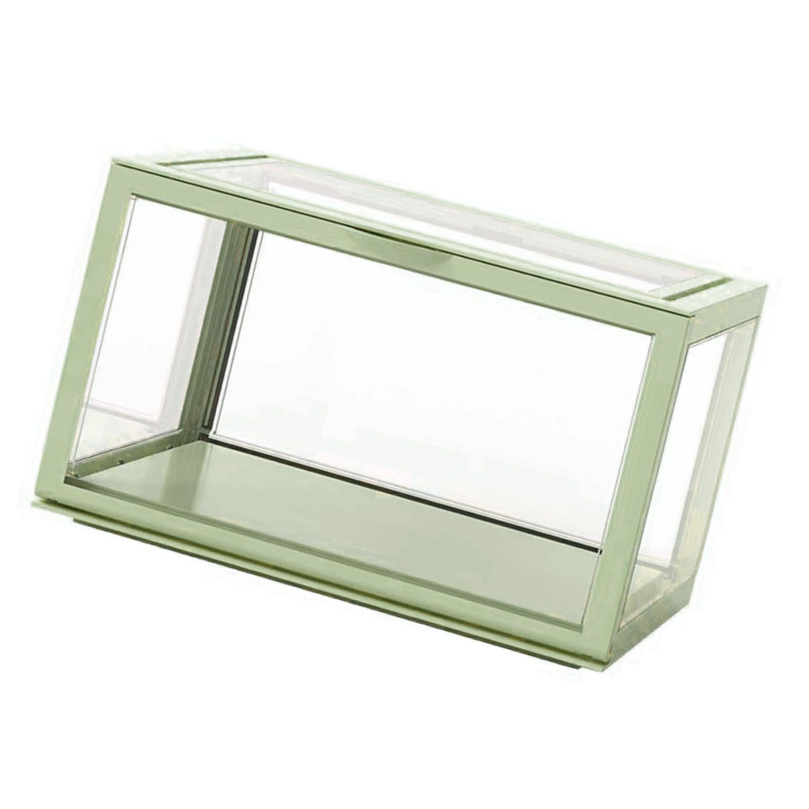 Figure Organizer Desktop Doll Acrylic Display Cabinet High Transparency Sealed Dustproof Show Case Light Green - Image 4