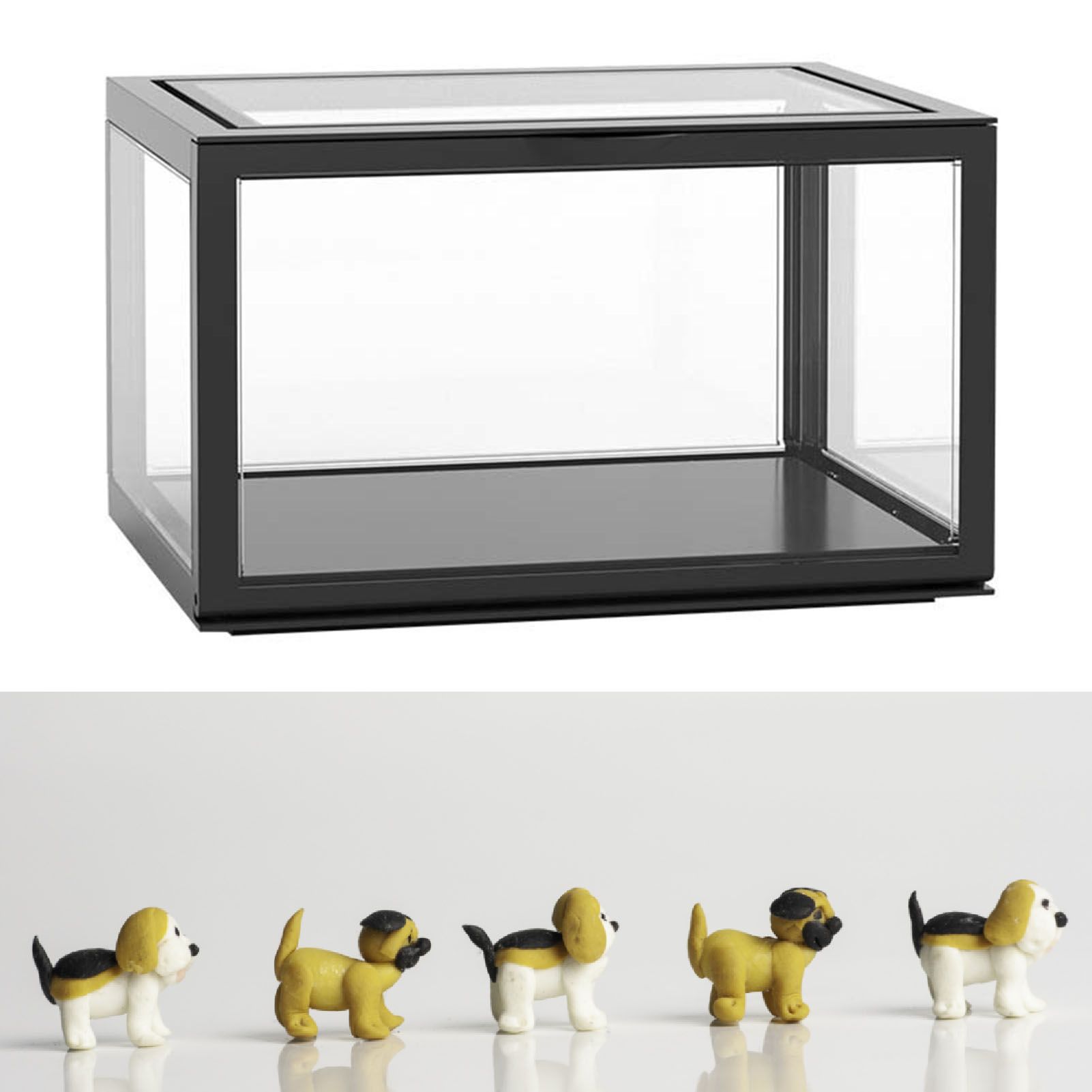 Figure Organizer Desktop Doll Acrylic Display Cabinet High Transparency Sealed Dustproof Show Case Black - Image 5