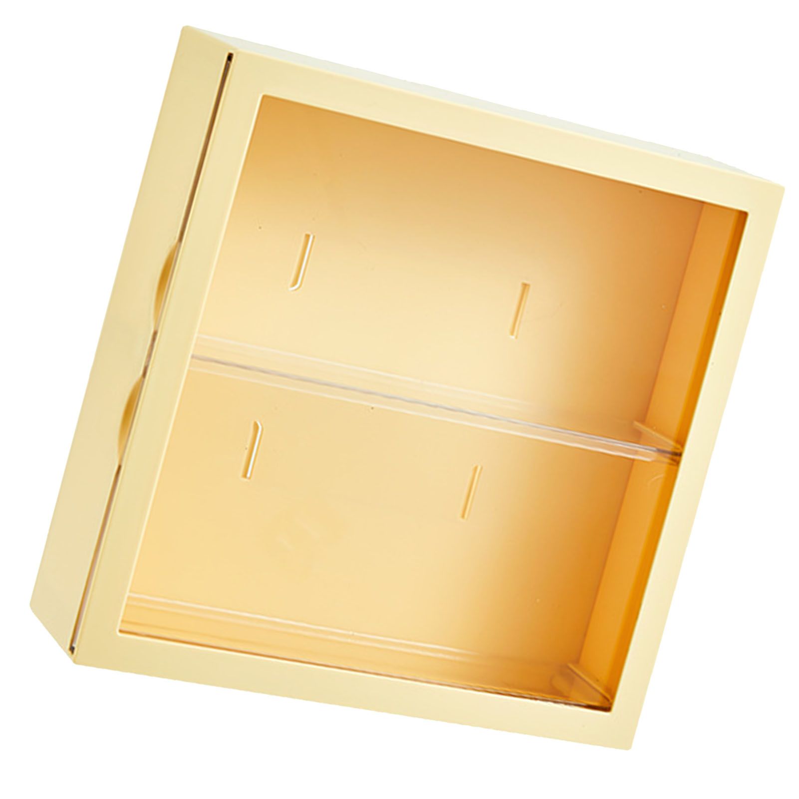 Wall Mounted Showcase Blind Box Figures Display Case Handicraft Storage Display Rack Dust Proof Doll Toy Storage Box Creamy Yellow - Image 3