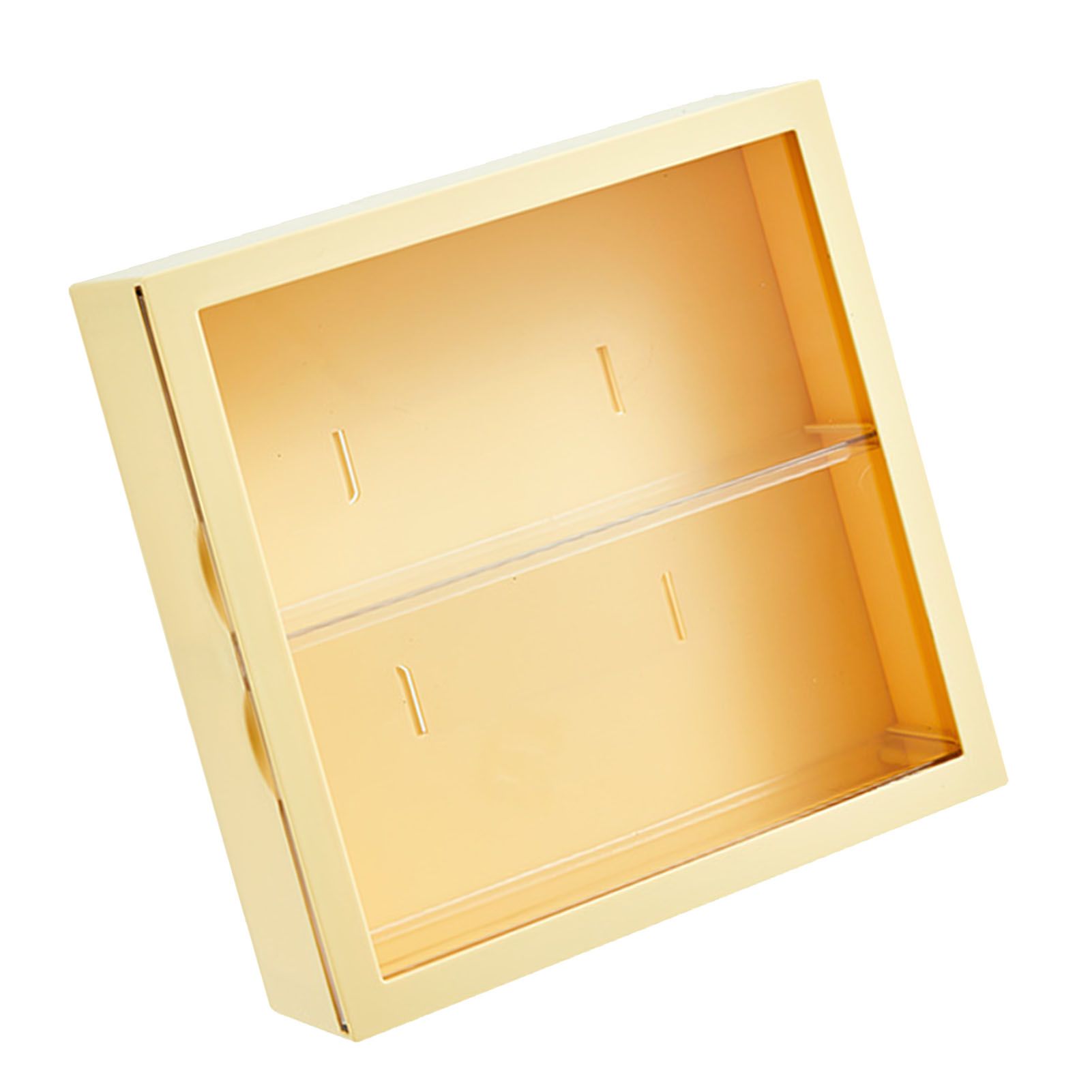 Wall Mounted Showcase Blind Box Figures Display Case Handicraft Storage Display Rack Dust Proof Doll Toy Storage Box Creamy Yellow - Image 5