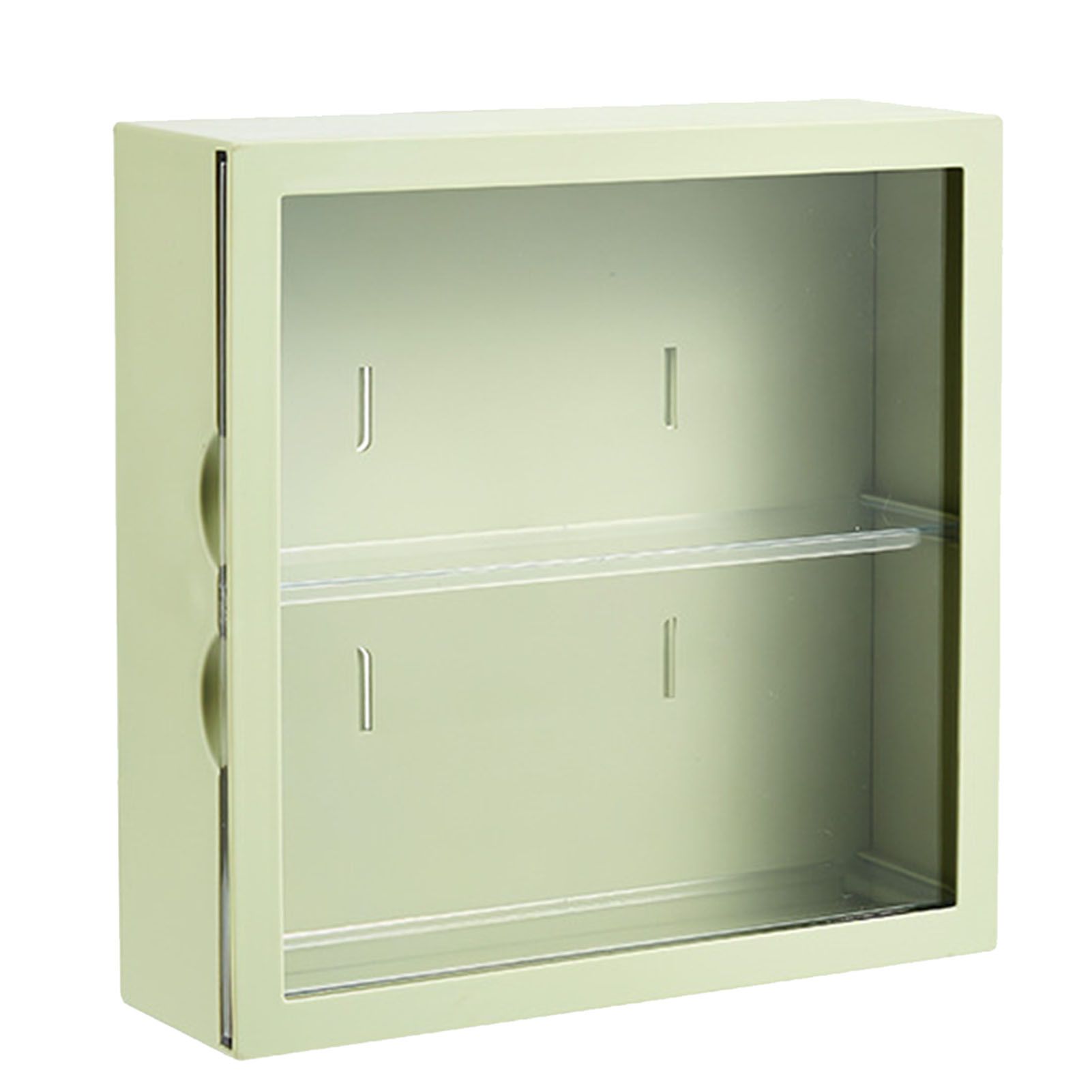 Wall Mounted Showcase Blind Box Figures Display Case Handicraft Storage Display Rack Dust Proof Doll Toy Storage Box Avocado Green - Image 1