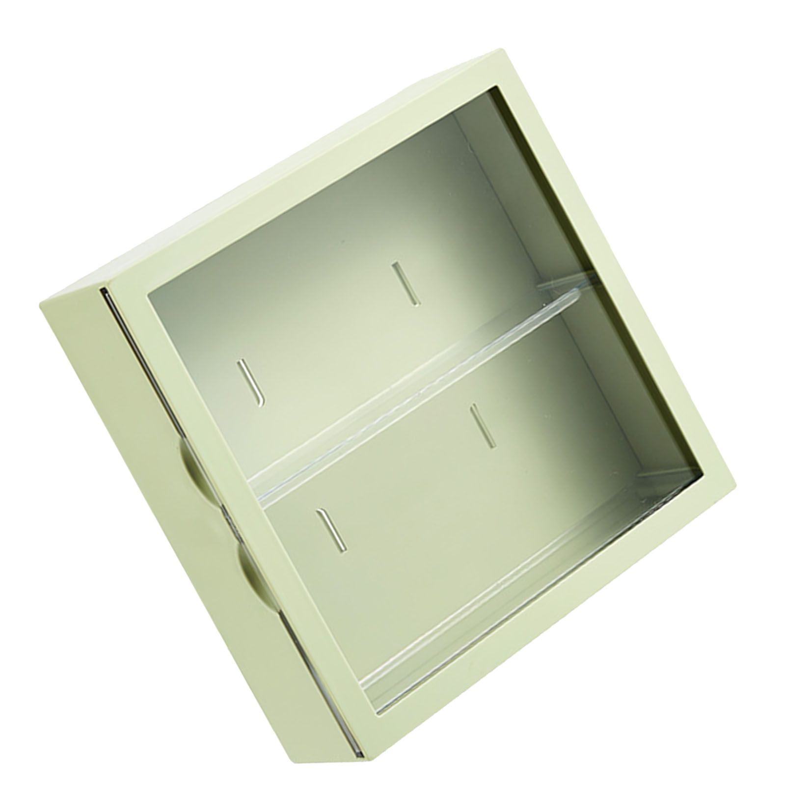 Wall Mounted Showcase Blind Box Figures Display Case Handicraft Storage Display Rack Dust Proof Doll Toy Storage Box Avocado Green - Image 3