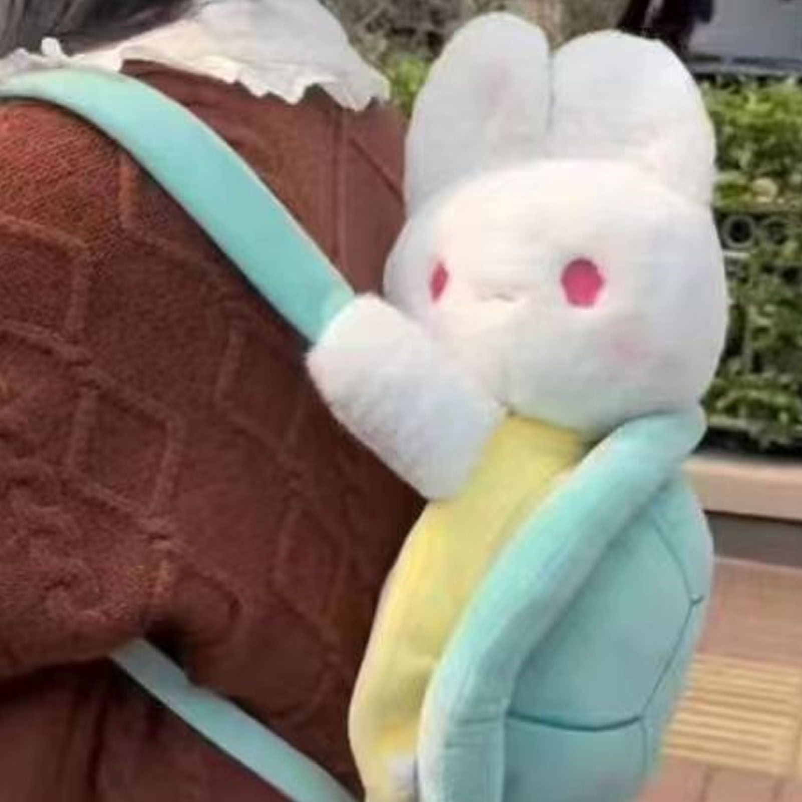 Rabbit Turtle Plush Backpack PP Cotton Short Plush Cartoon Perfect Detail Animal Cartoon Backpack for Girls - Image 5