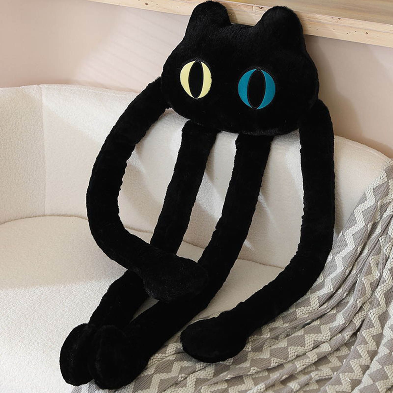 Long Legged Octopus Doll Long Legs and Feet Fine Stitching Plush Long Legs Toy for Men Women Black Cat - Image 5