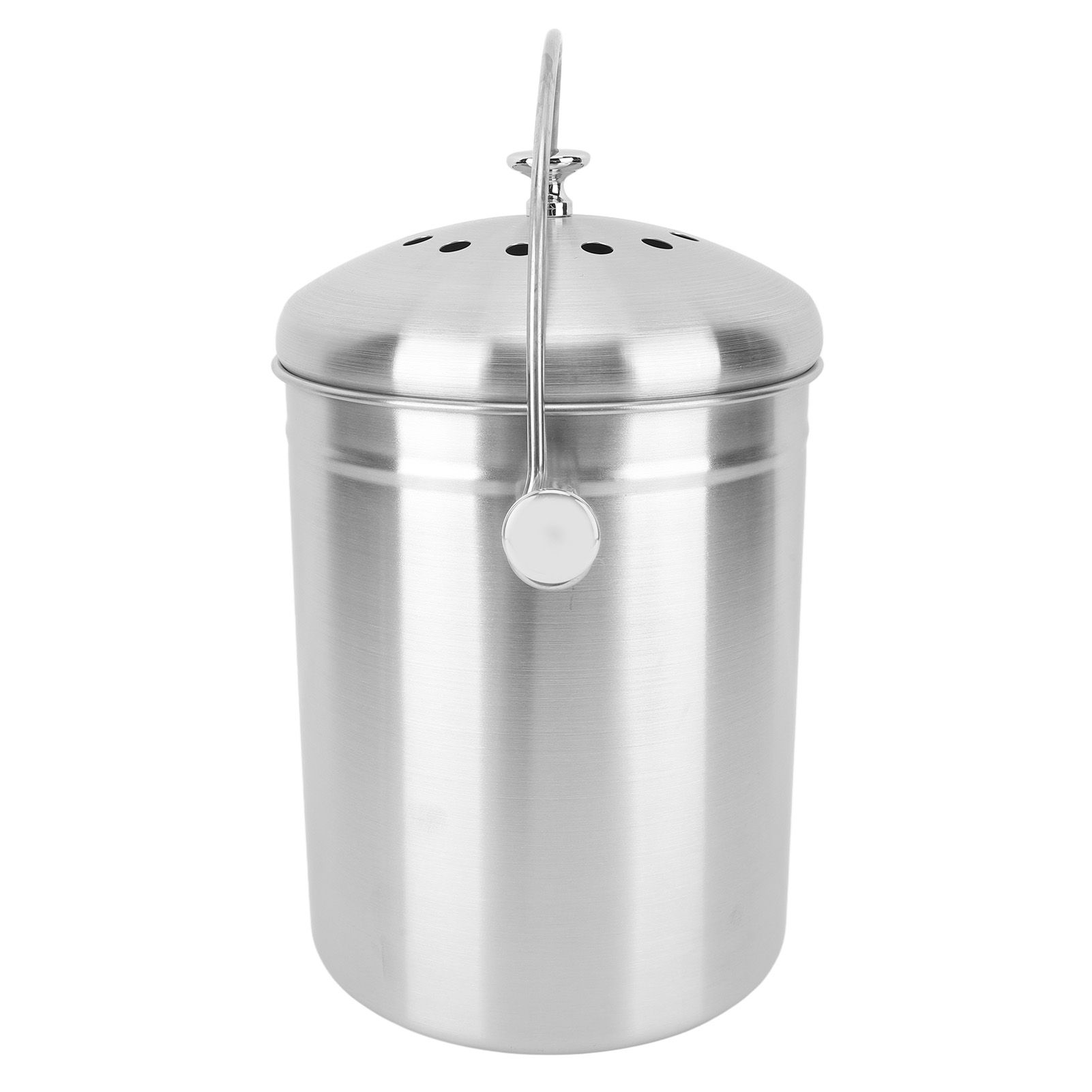 Countertop Compost Bin Round Stainless Steel Remove Odors Composting Bin with Carbon Filters for Kitchen Countertop - Image 4