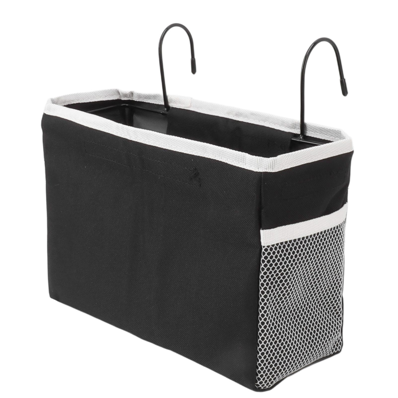 Bedside Storage Basket Hook Hanging Canvas Bag Rail Organization Shelf for Dormitory Office Living Room - Image 1
