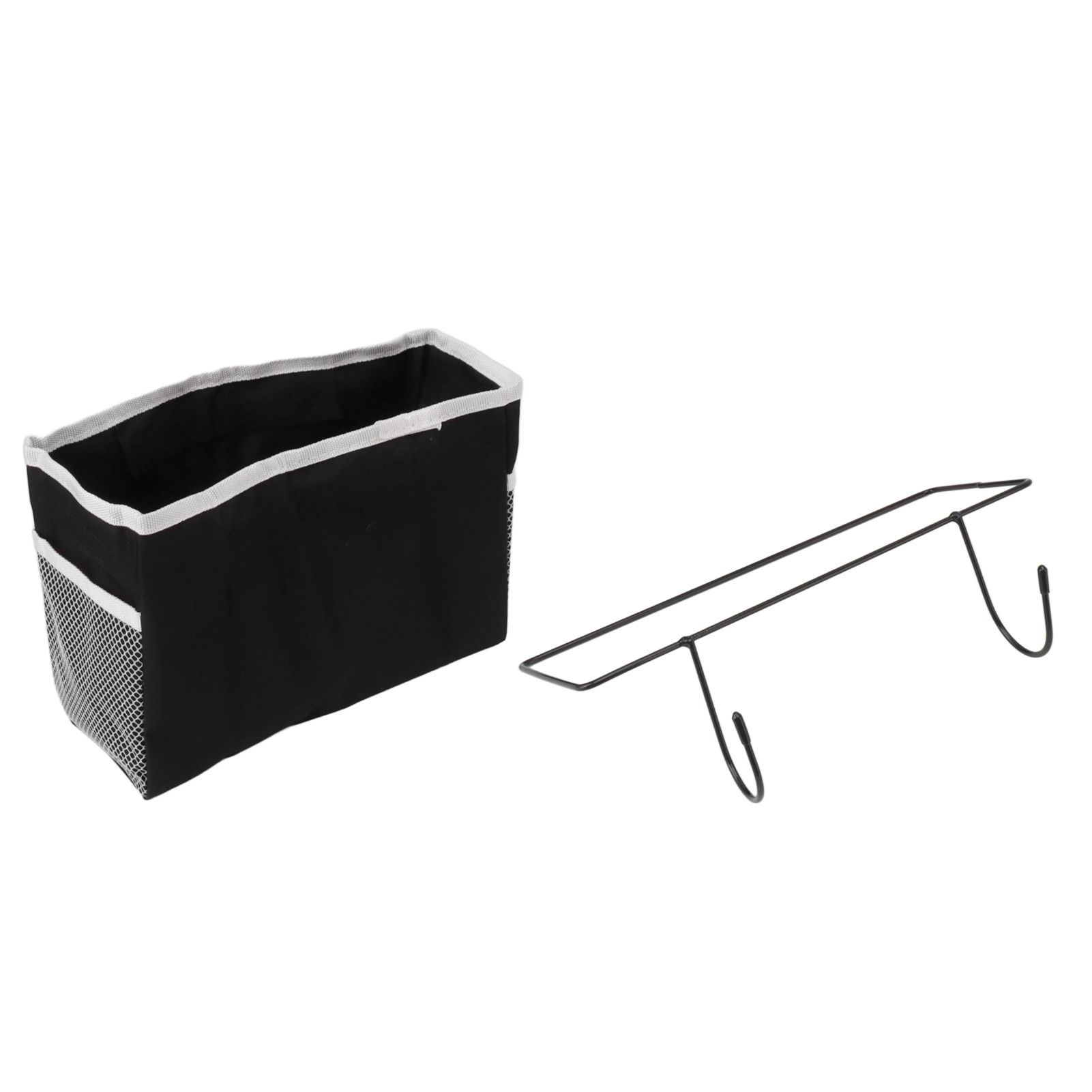 Bedside Storage Basket Hook Hanging Canvas Bag Rail Organization Shelf for Dormitory Office Living Room - Image 8