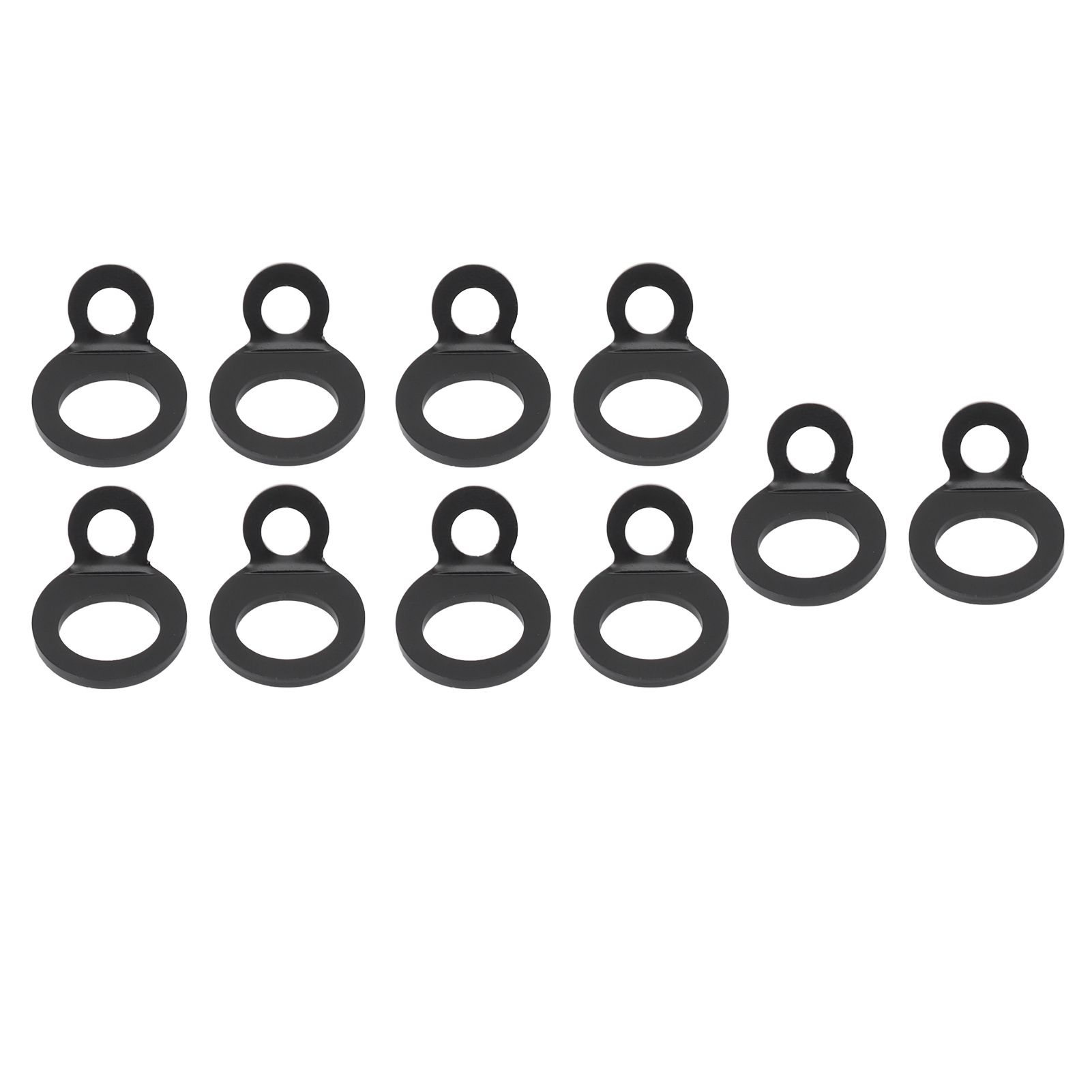 10PCS O Type Anchor Hooks Black Stainless Steel Tie Down Strapping Rings for Trailer Bike Truck - Image 1