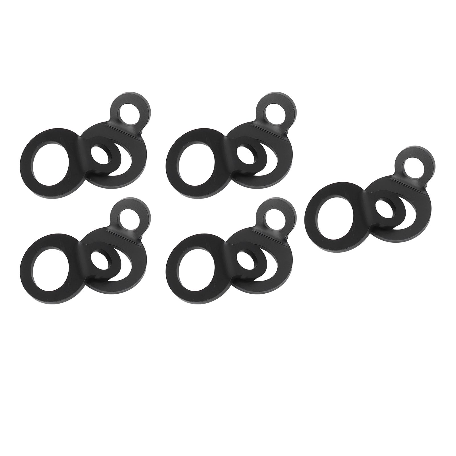 10PCS O Type Anchor Hooks Black Stainless Steel Tie Down Strapping Rings for Trailer Bike Truck - Image 2