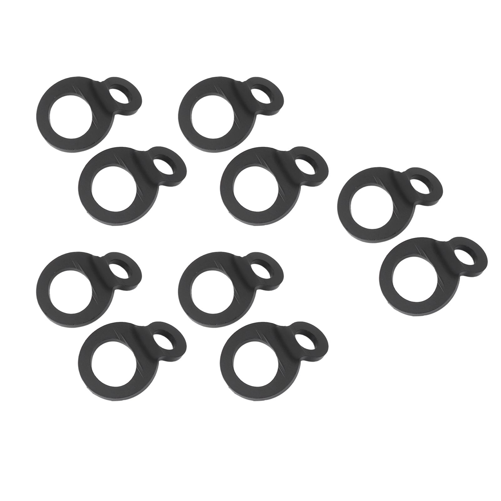 10PCS O Type Anchor Hooks Black Stainless Steel Tie Down Strapping Rings for Trailer Bike Truck - Image 6