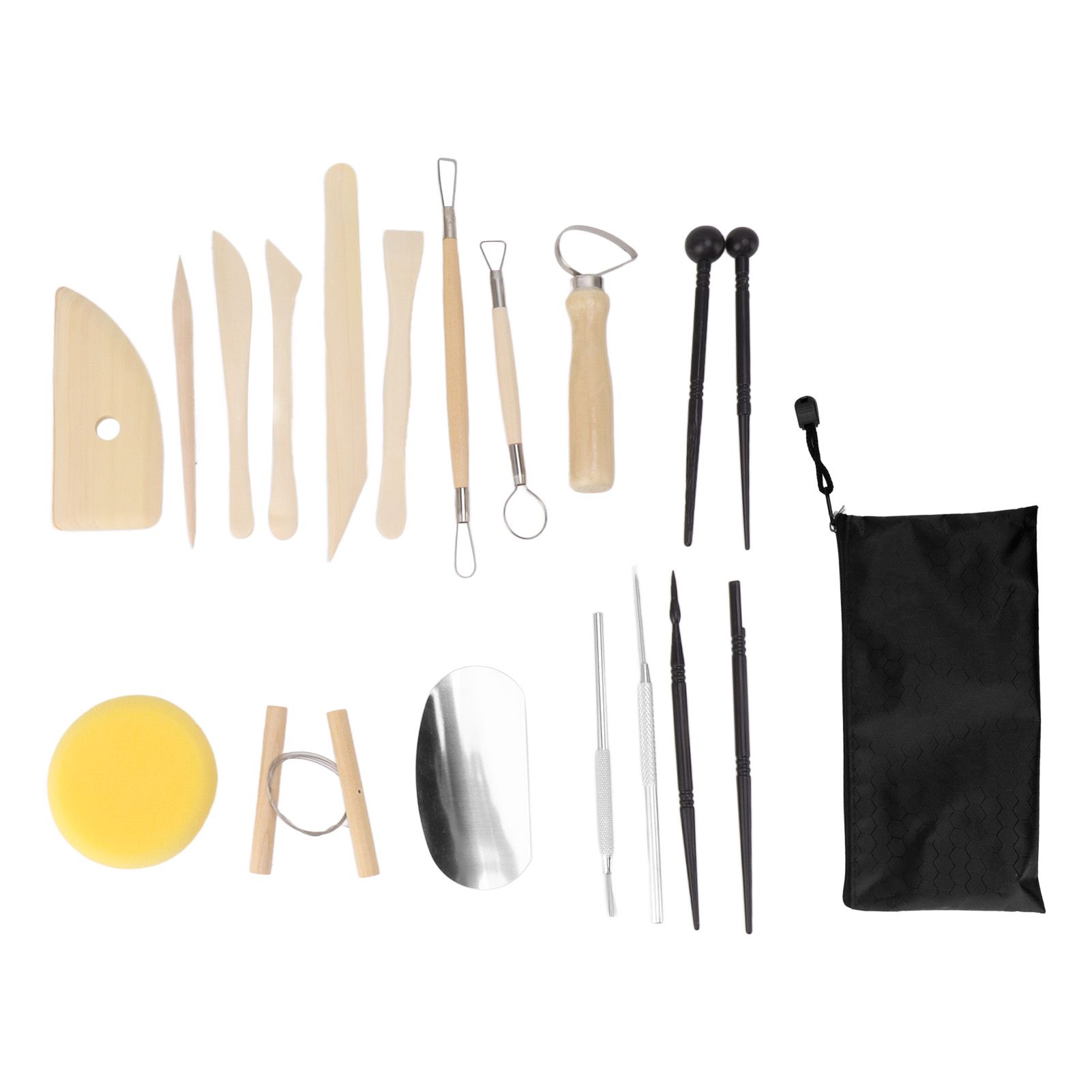 Clay Tools Kit Sculpting Tools Wooden Material Shaping Building Modeling Carving Accessories for Pottery Arts Craft - Image 1