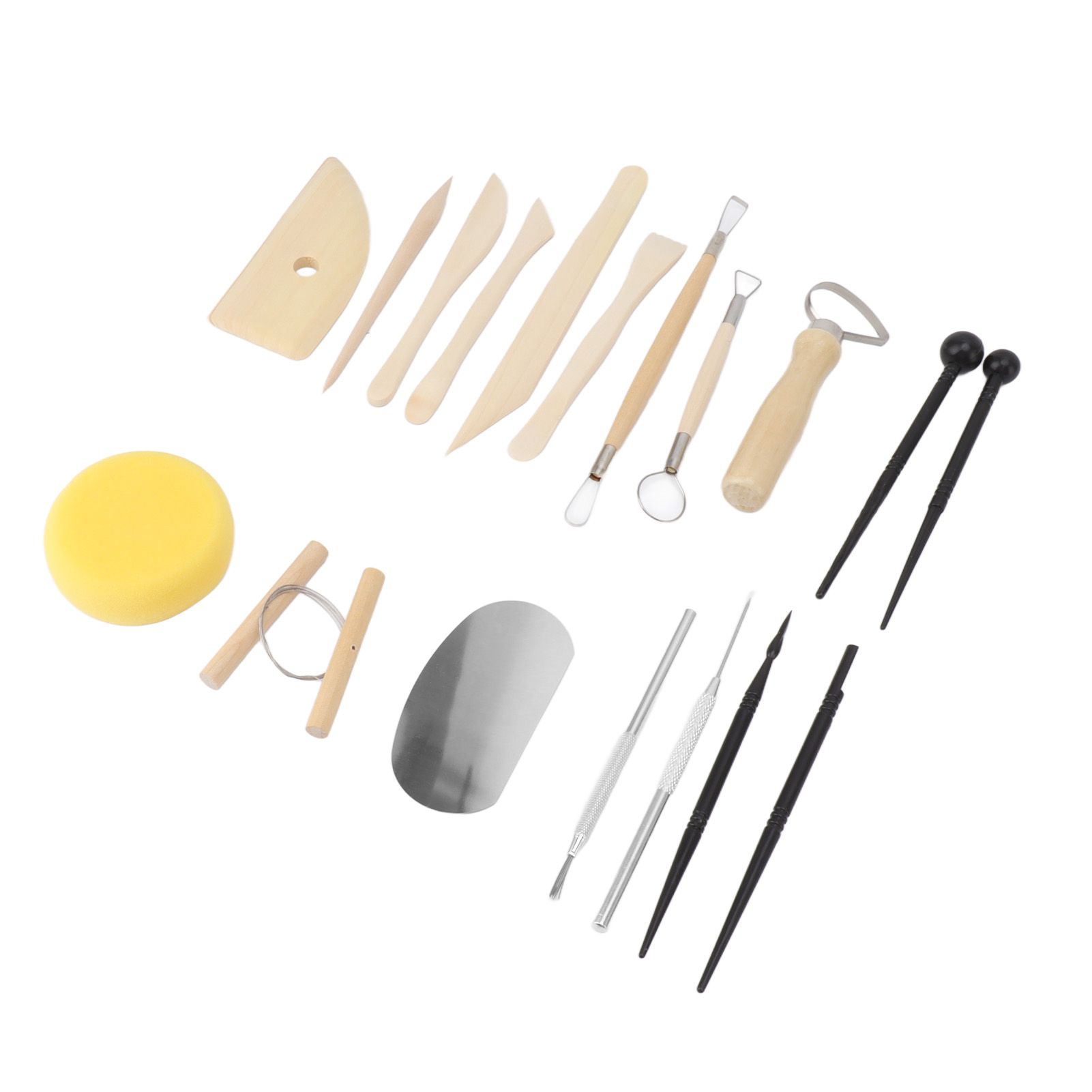 Clay Tools Kit Sculpting Tools Wooden Material Shaping Building Modeling Carving Accessories for Pottery Arts Craft - Image 2