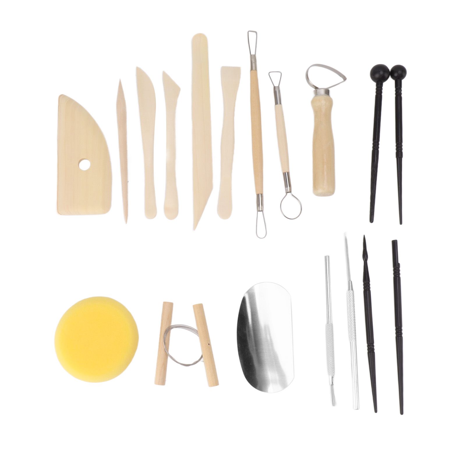 Clay Tools Kit Sculpting Tools Wooden Material Shaping Building Modeling Carving Accessories for Pottery Arts Craft - Image 3