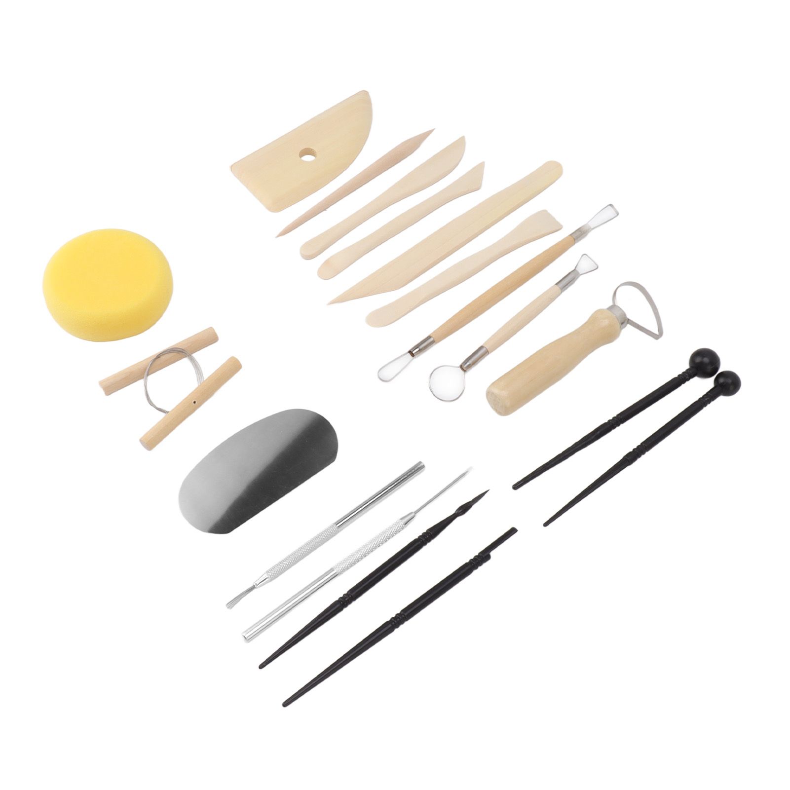 Clay Tools Kit Sculpting Tools Wooden Material Shaping Building Modeling Carving Accessories for Pottery Arts Craft - Image 5