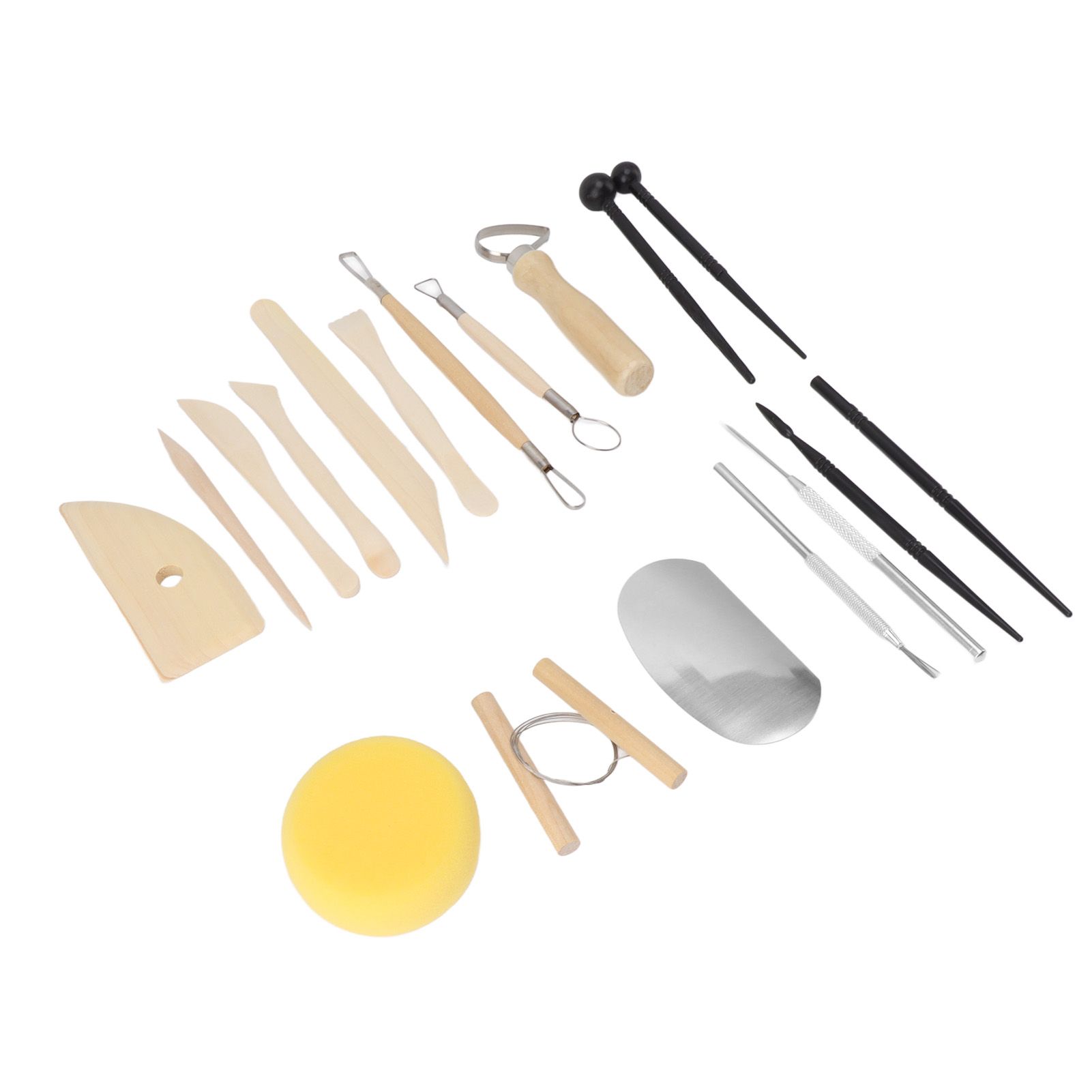 Clay Tools Kit Sculpting Tools Wooden Material Shaping Building Modeling Carving Accessories for Pottery Arts Craft - Image 7
