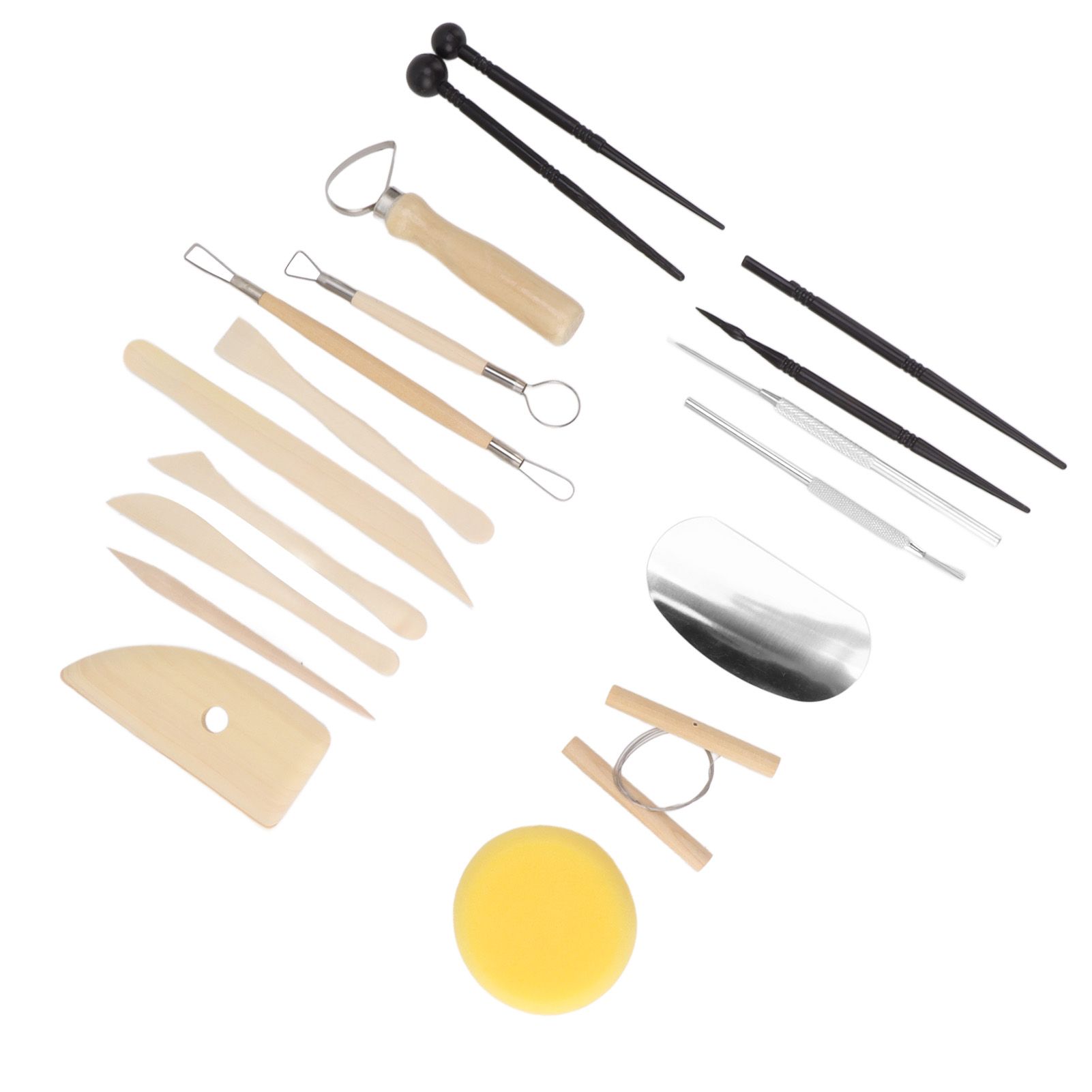 Clay Tools Kit Sculpting Tools Wooden Material Shaping Building Modeling Carving Accessories for Pottery Arts Craft - Image 8