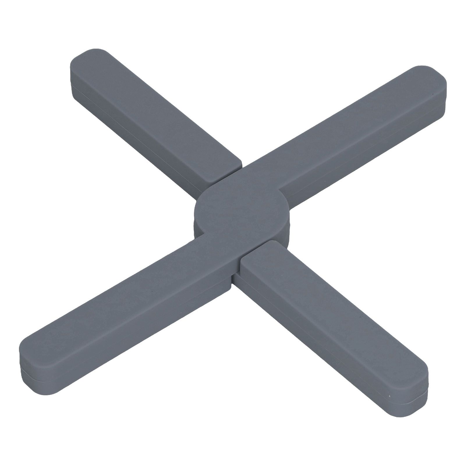 Silicone Trivet Thickened Foldable Heat Resistant Anti Slip Space Saving Collapsible Trivet for Home Kitchen Cooking Dark Gray - Image 2
