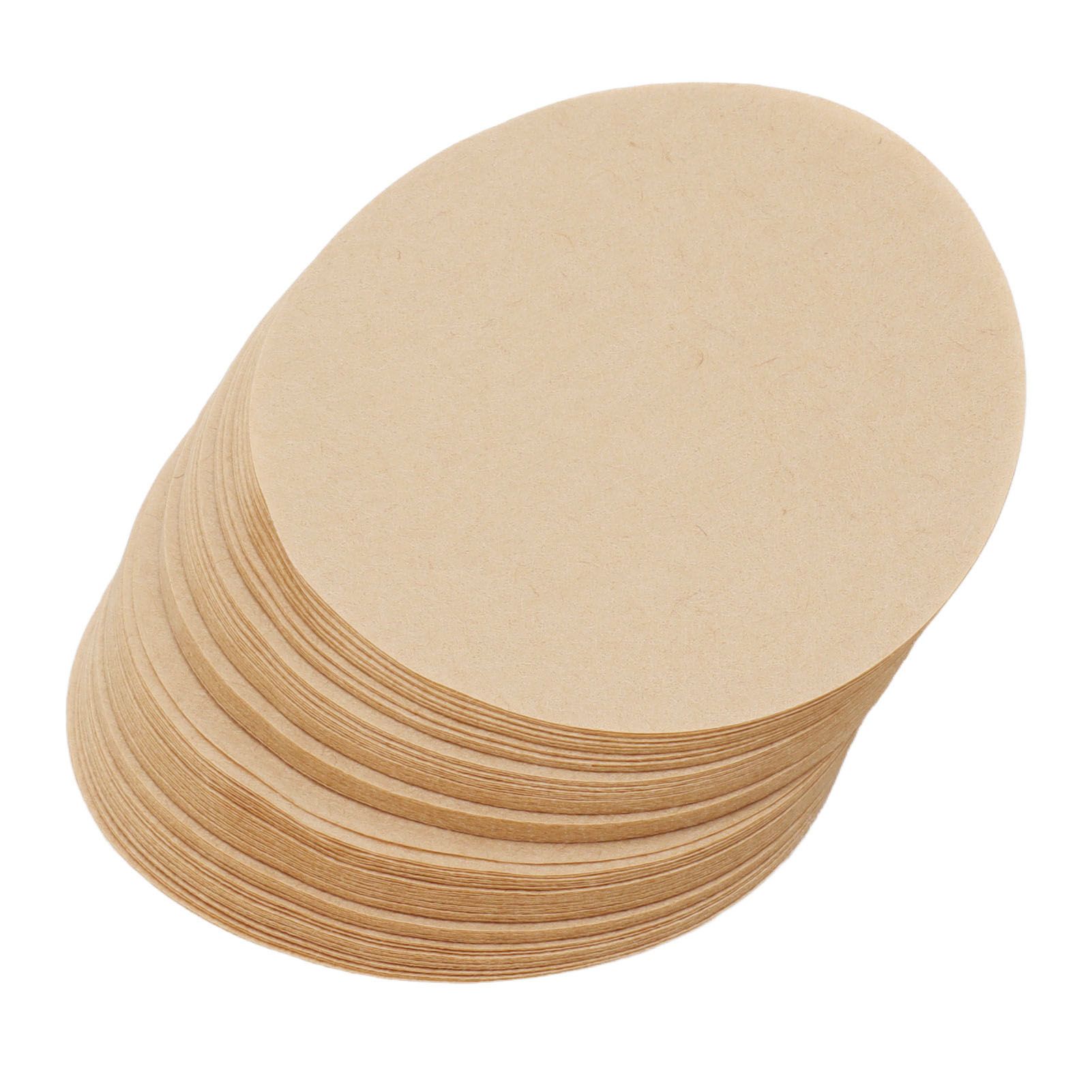 100Pcs 64mm Round Coffee Filter Unbleached Natural Coffee Filter Paper for 1 to 2 People Measure - Image 1