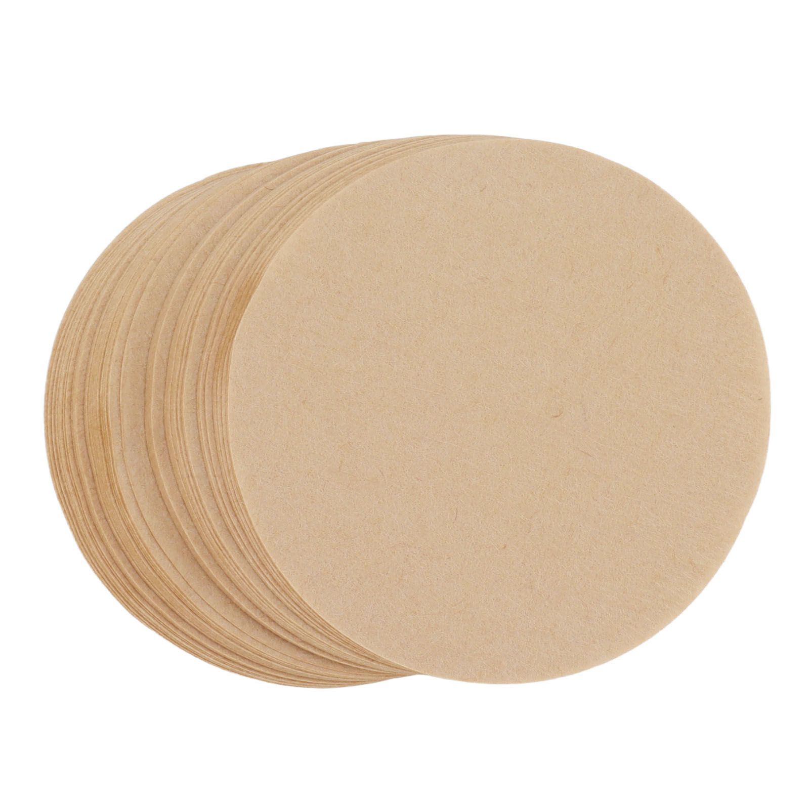 100Pcs 64mm Round Coffee Filter Unbleached Natural Coffee Filter Paper for 1 to 2 People Measure - Image 2