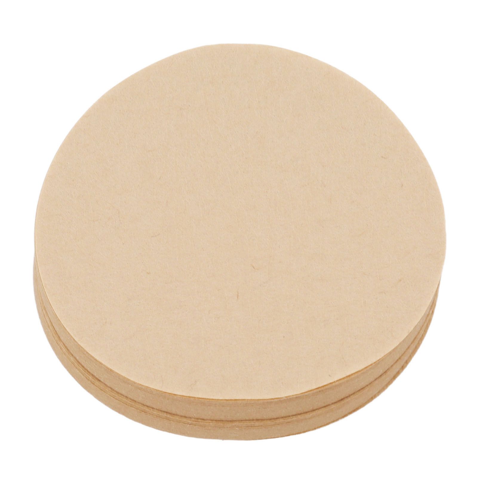 100Pcs 64mm Round Coffee Filter Unbleached Natural Coffee Filter Paper for 1 to 2 People Measure - Image 3