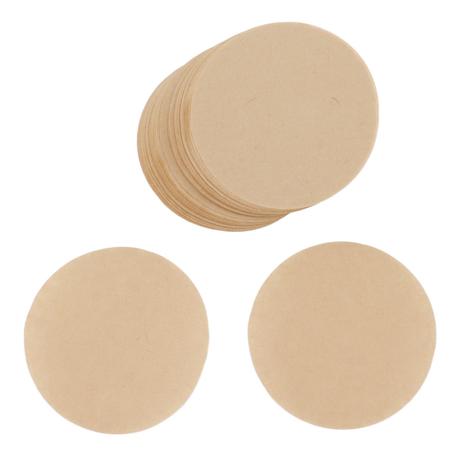 100Pcs 64mm Round Coffee Filter Unbleached Natural Coffee Filter Paper for 1 to 2 People Measure - Image 6