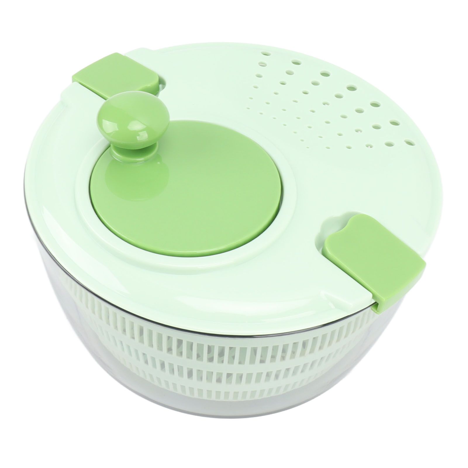 Salad Spinner Plastic Time Saving Fast Mixing Washable Rotatable Veggie Washer for Kitchen Green - Image 3