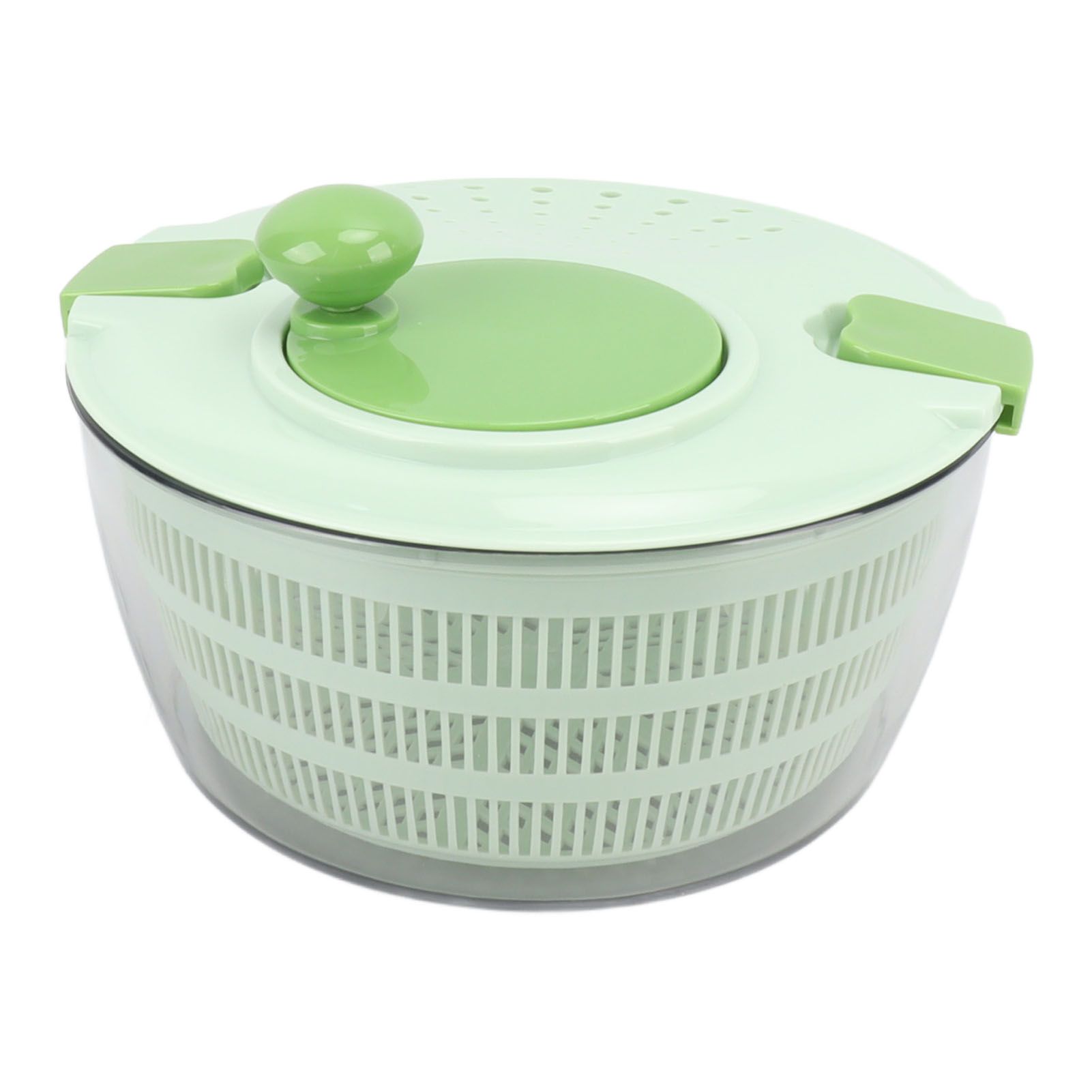 Salad Spinner Plastic Time Saving Fast Mixing Washable Rotatable Veggie Washer for Kitchen Green - Image 4