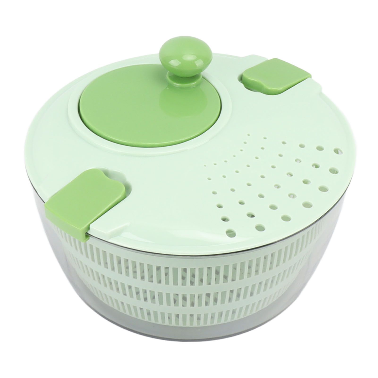 Salad Spinner Plastic Time Saving Fast Mixing Washable Rotatable Veggie Washer for Kitchen Green - Image 5