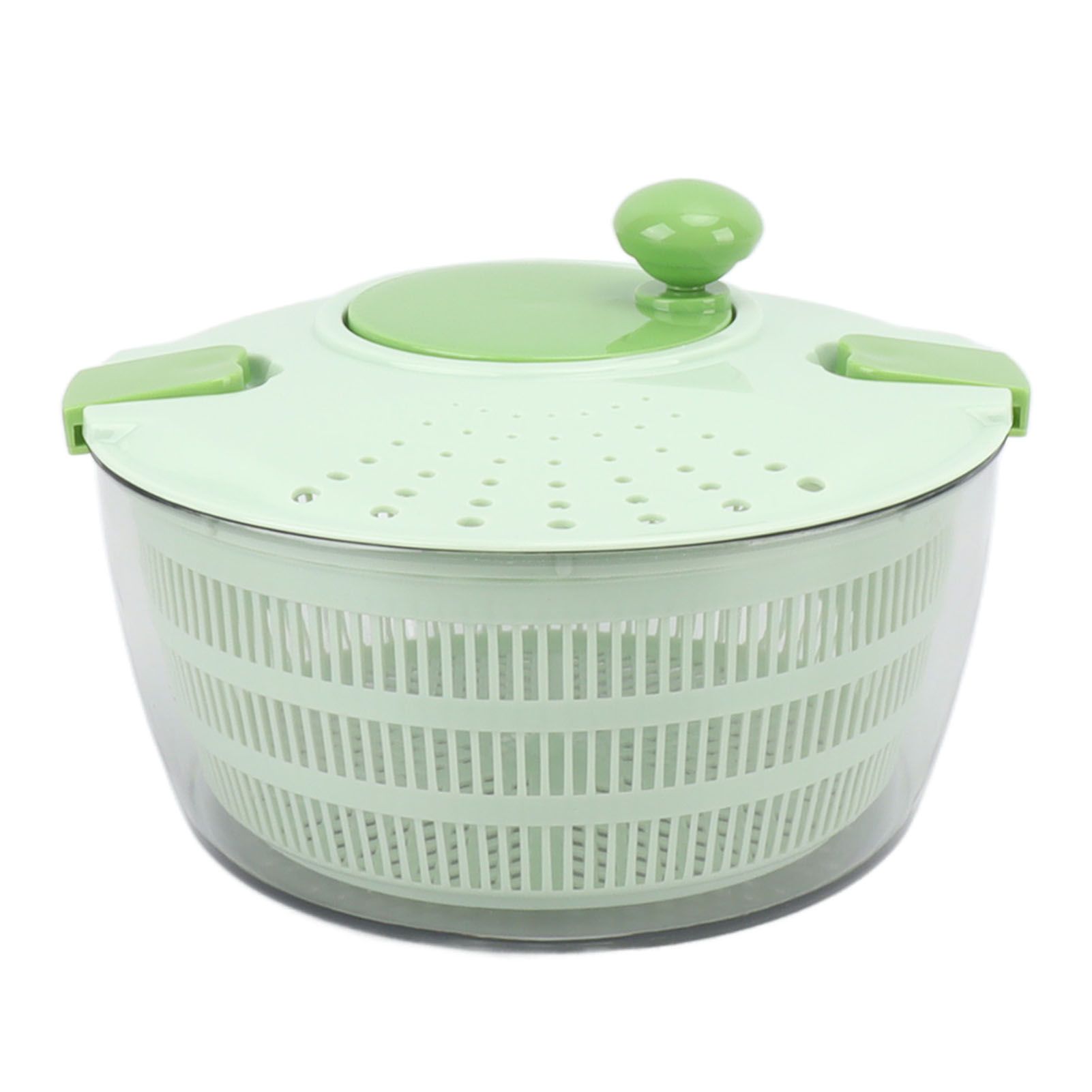 Salad Spinner Plastic Time Saving Fast Mixing Washable Rotatable Veggie Washer for Kitchen Green - Image 7