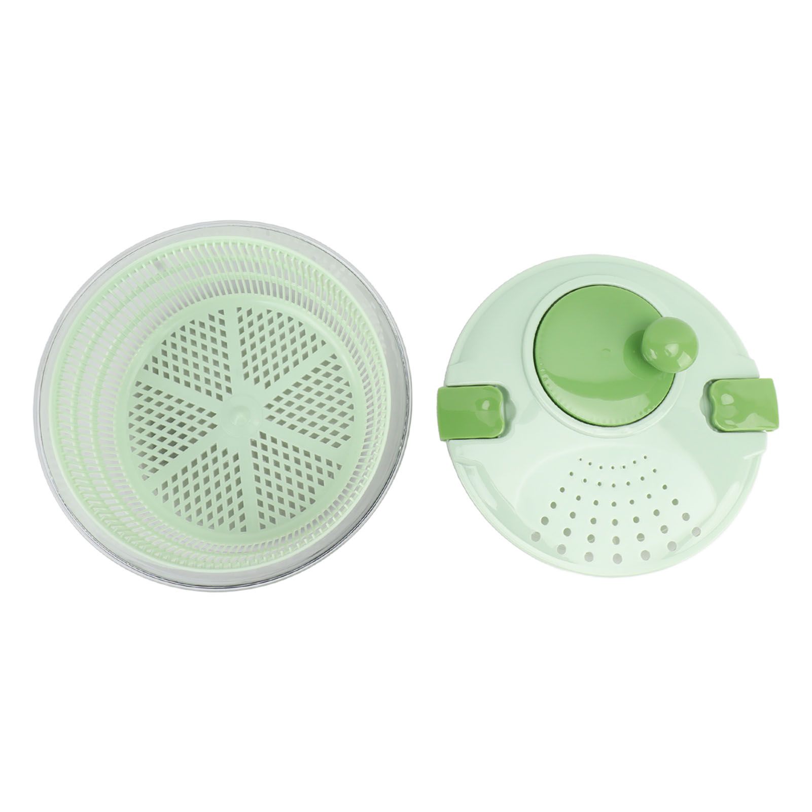 Salad Spinner Plastic Time Saving Fast Mixing Washable Rotatable Veggie Washer for Kitchen Green - Image 8