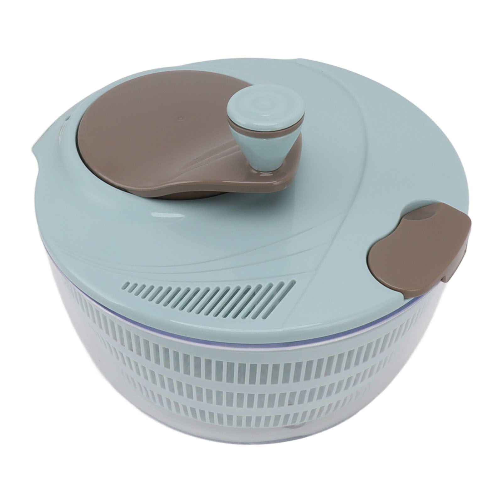 Salad Spinner Plastic Time Saving Fast Mixing Washable Rotatable Veggie Washer for Kitchen Blue - Image 3