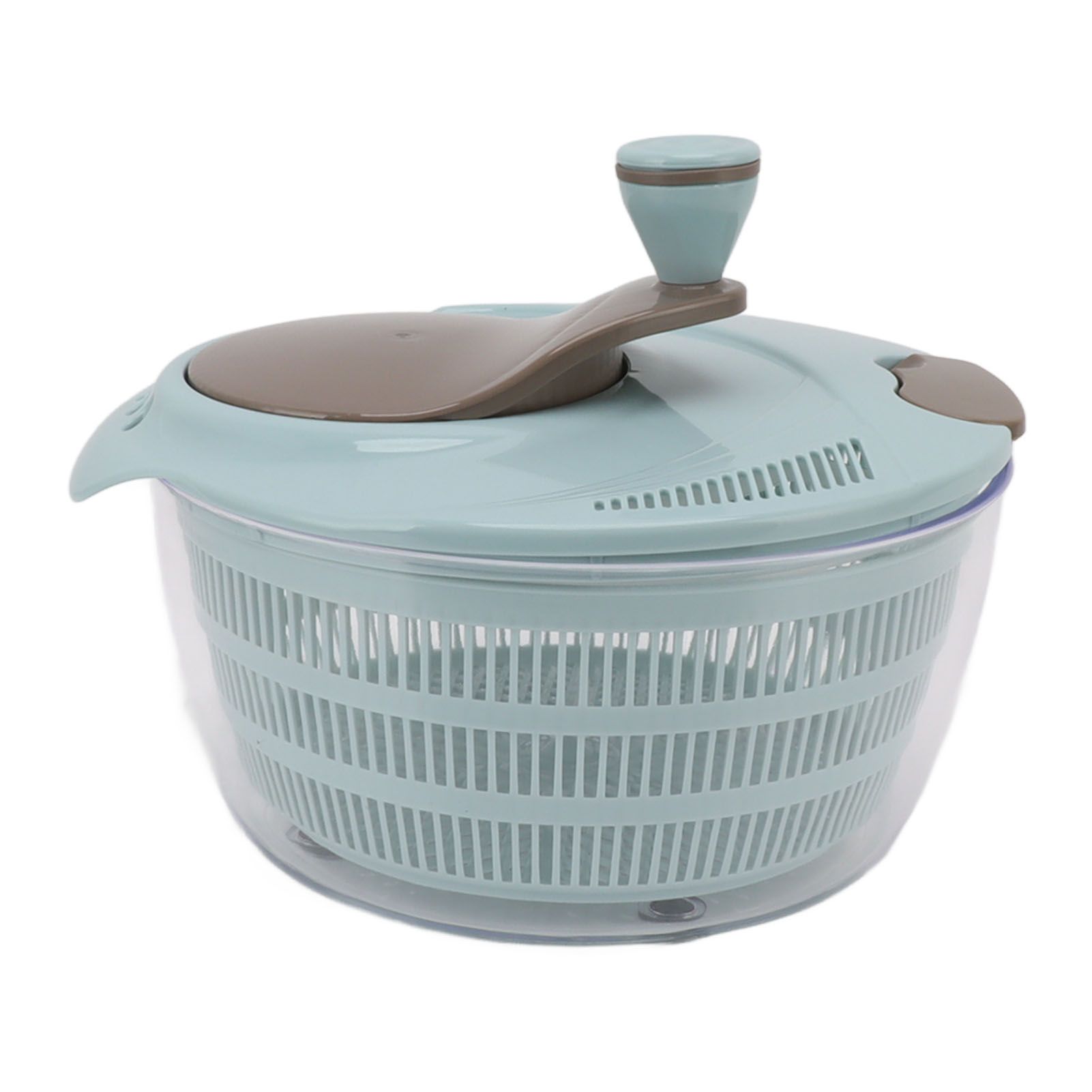 Salad Spinner Plastic Time Saving Fast Mixing Washable Rotatable Veggie Washer for Kitchen Blue - Image 6