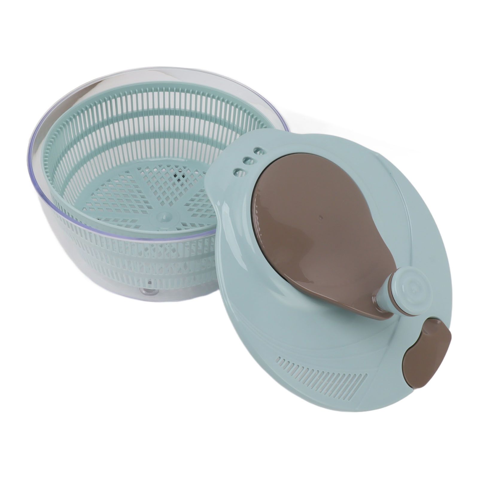 Salad Spinner Plastic Time Saving Fast Mixing Washable Rotatable Veggie Washer for Kitchen Blue - Image 8