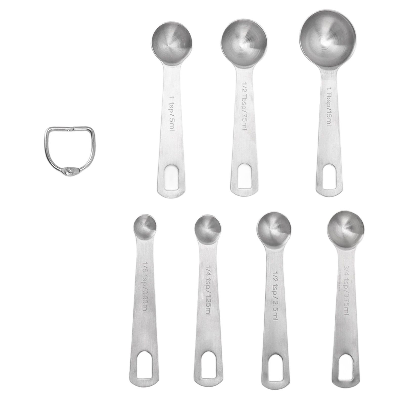 7 PCS Stainless Steel Measuring Spoons Set Small Measuring Teaspoons Baking Tool for Dry Or Liquid - Image 2