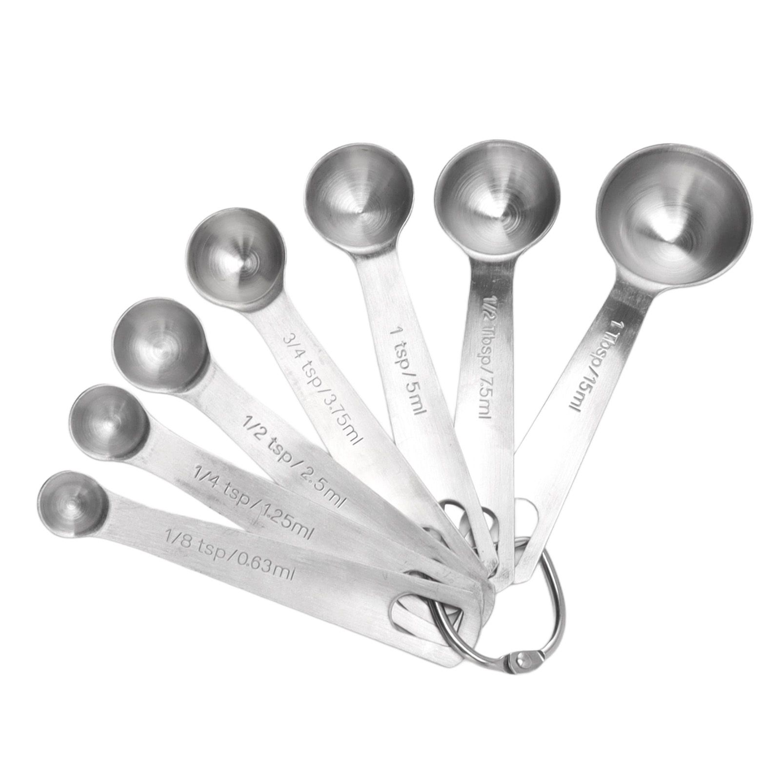 7 PCS Stainless Steel Measuring Spoons Set Small Measuring Teaspoons Baking Tool for Dry Or Liquid - Image 4