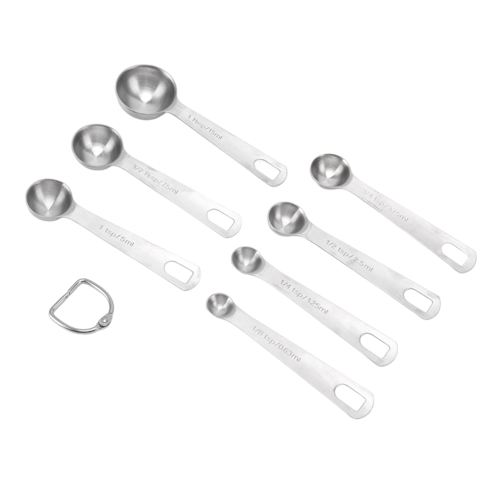 7 PCS Stainless Steel Measuring Spoons Set Small Measuring Teaspoons Baking Tool for Dry Or Liquid - Image 5