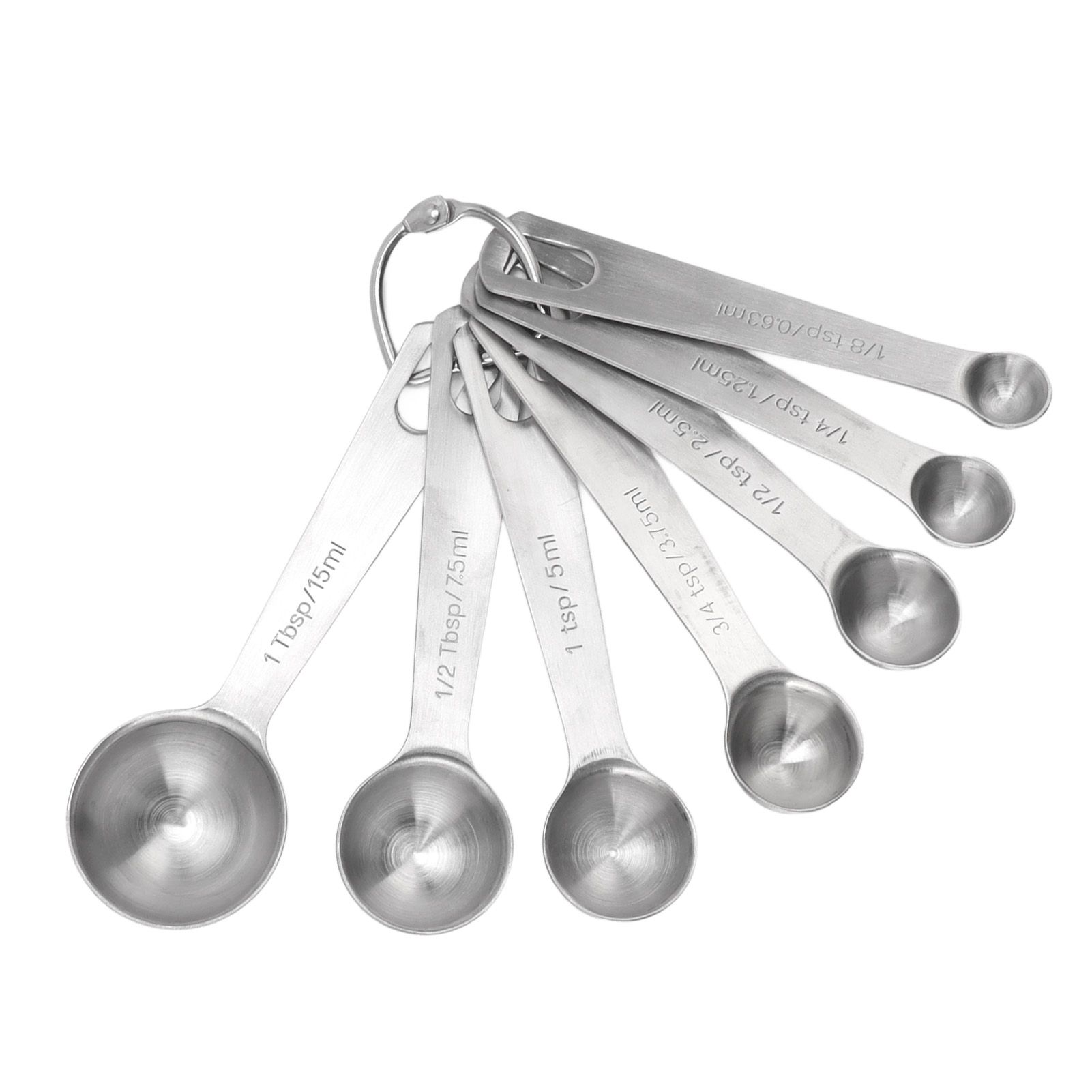 7 PCS Stainless Steel Measuring Spoons Set Small Measuring Teaspoons Baking Tool for Dry Or Liquid - Image 6