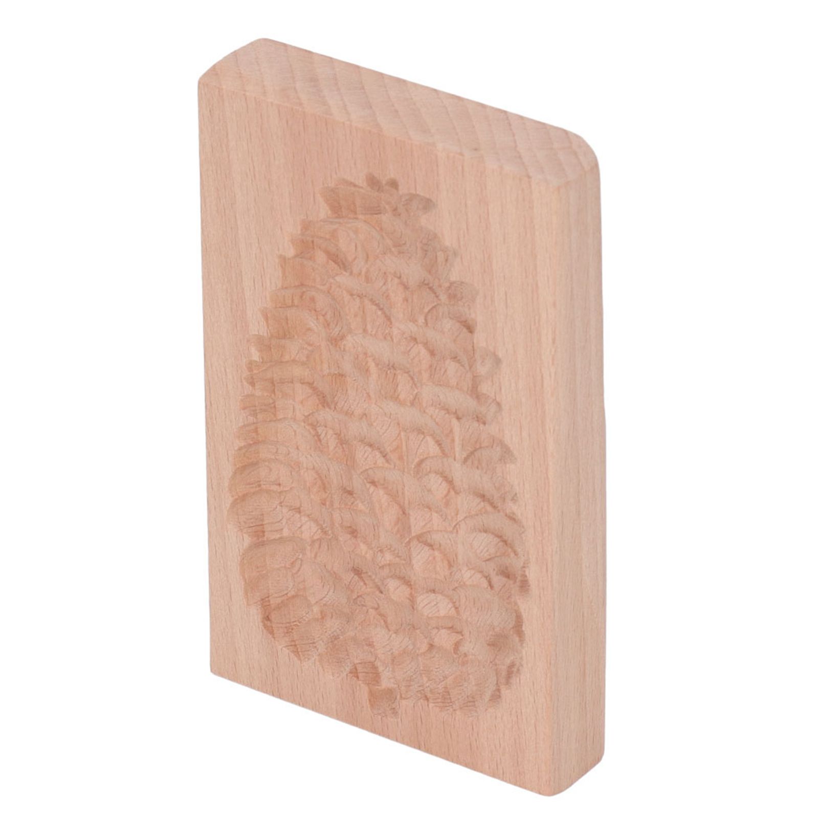 Wooden Cookie Mould Beechwood Reusable Washable Biscuit Press Stamp Mold for Kitchen Baking Pine Cone - Image 2