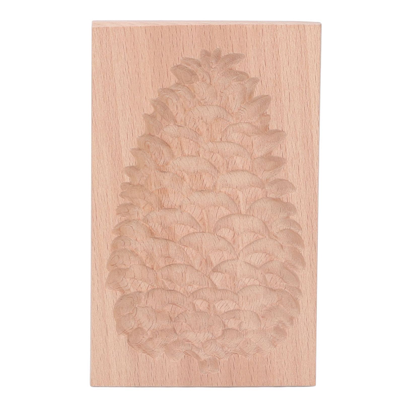 Wooden Cookie Mould Beechwood Reusable Washable Biscuit Press Stamp Mold for Kitchen Baking Pine Cone - Image 3