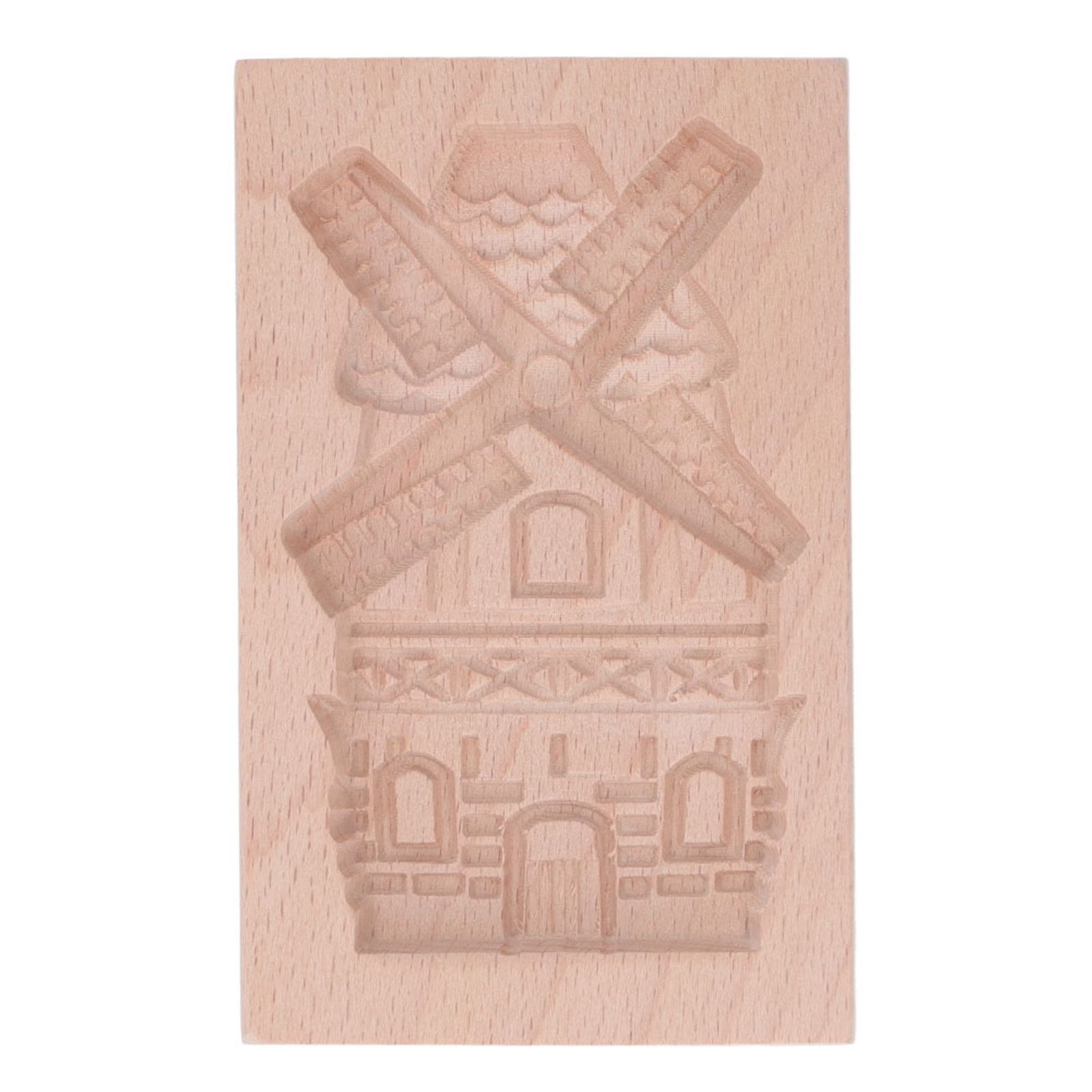Wooden Cookie Mould Beechwood Reusable Washable Biscuit Press Stamp Mold for Kitchen Baking Windmill - Image 5