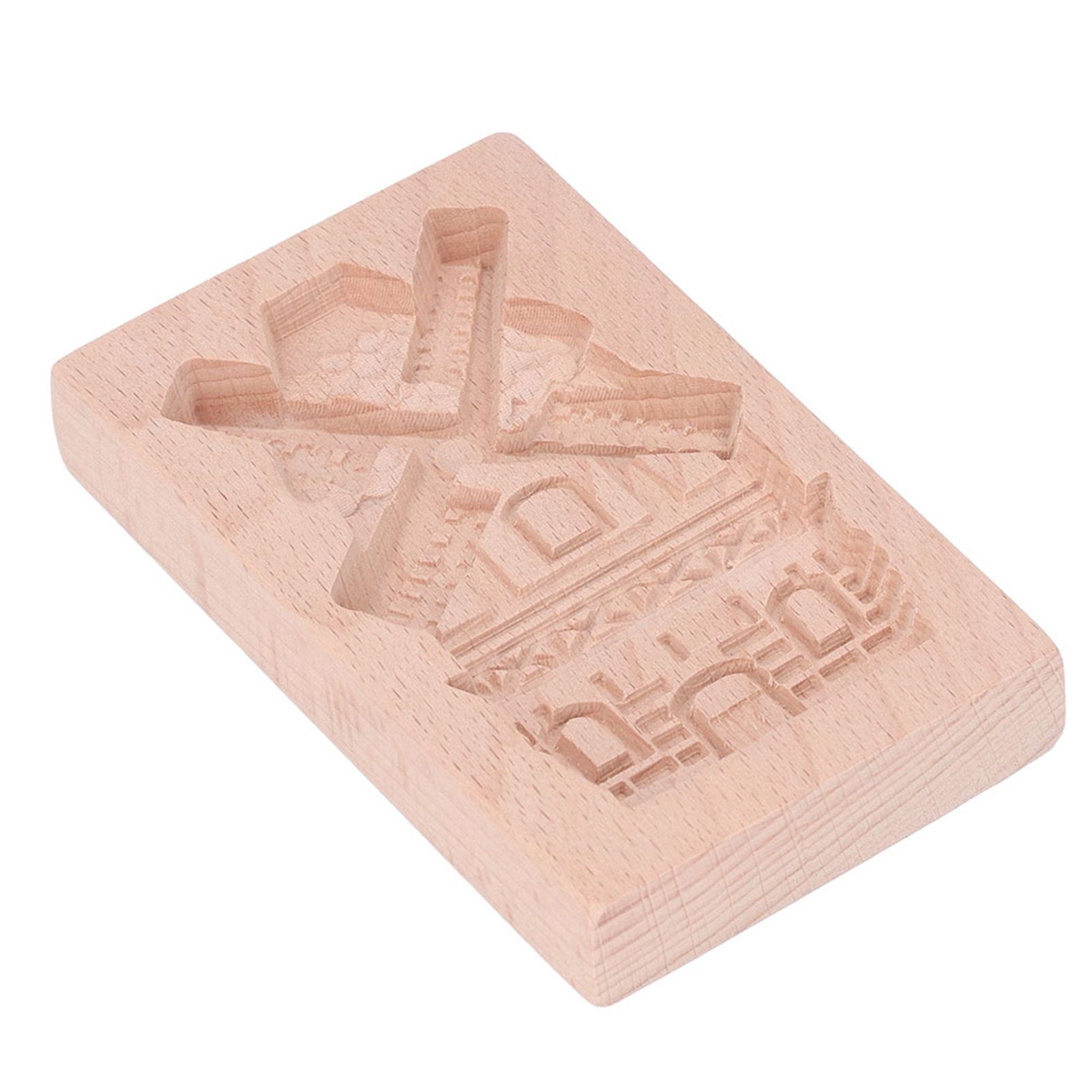 Wooden Cookie Mould Beechwood Reusable Washable Biscuit Press Stamp Mold for Kitchen Baking Windmill - Image 6