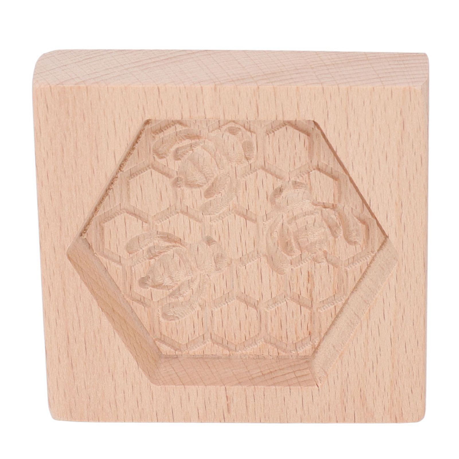 Wooden Cookie Mould Beechwood Reusable Washable Biscuit Press Stamp Mold for Kitchen Baking Bee - Image 1