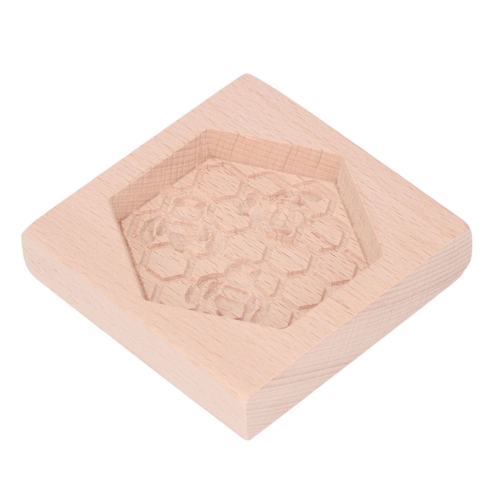 Wooden Cookie Mould Beechwood Reusable Washable Biscuit Press Stamp Mold for Kitchen Baking Bee - Image 5