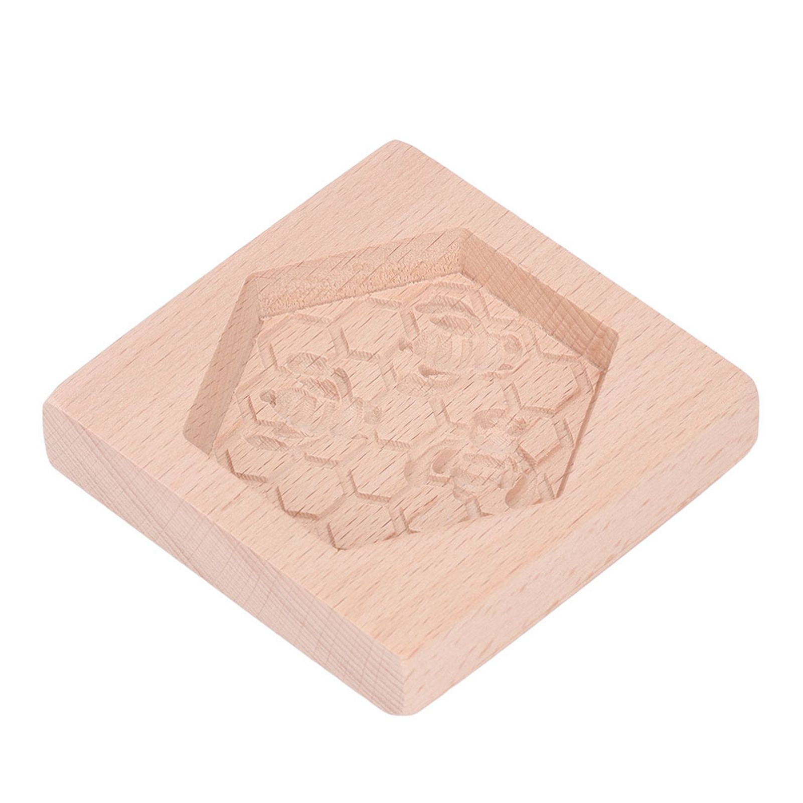 Wooden Cookie Mould Beechwood Reusable Washable Biscuit Press Stamp Mold for Kitchen Baking Bee - Image 6
