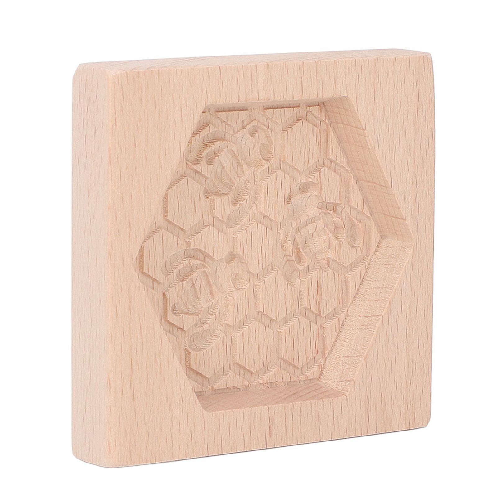 Wooden Cookie Mould Beechwood Reusable Washable Biscuit Press Stamp Mold for Kitchen Baking Bee - Image 8