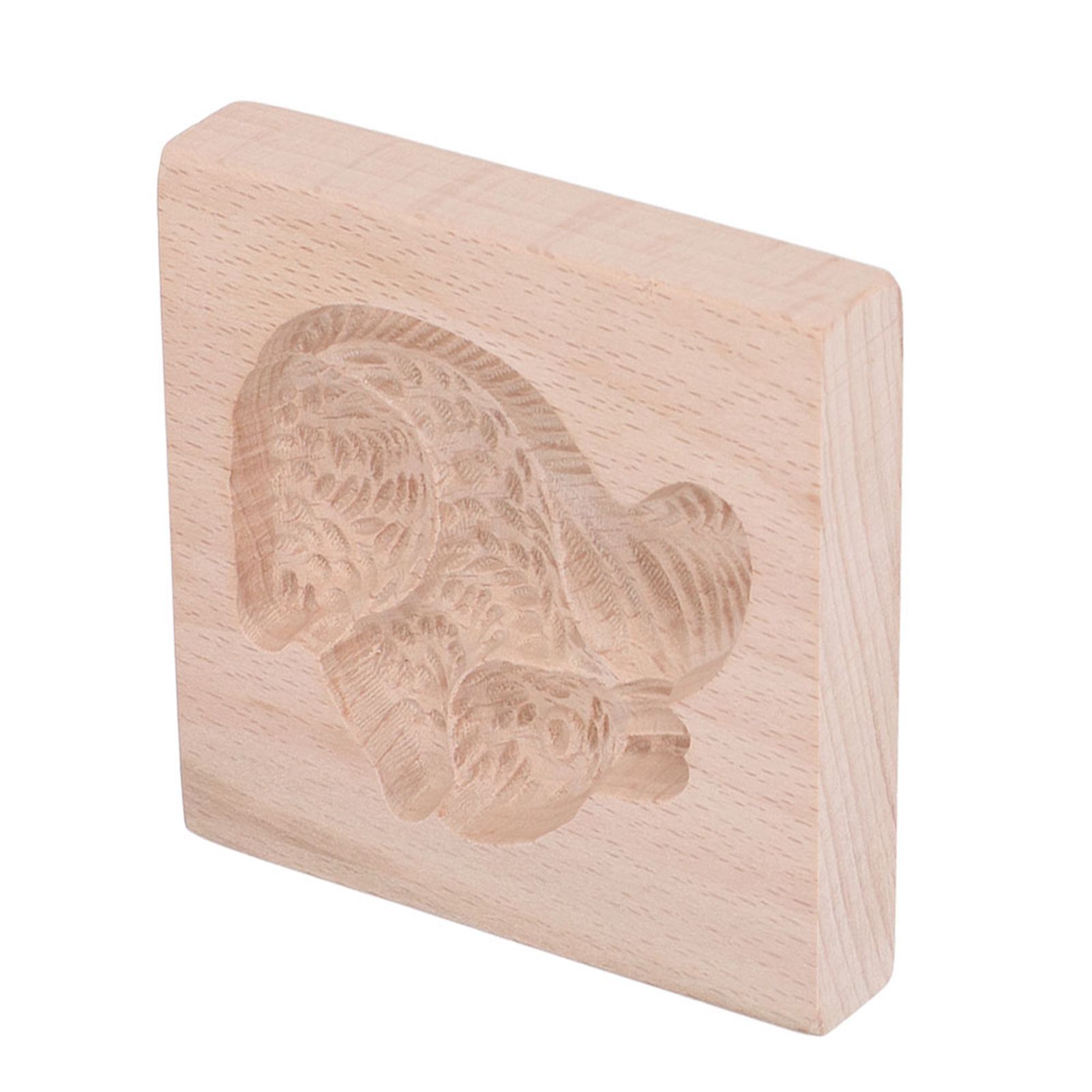 Wooden Cookie Mould Beechwood Reusable Washable Biscuit Press Stamp Mold for Kitchen Baking Squirrel - Image 4