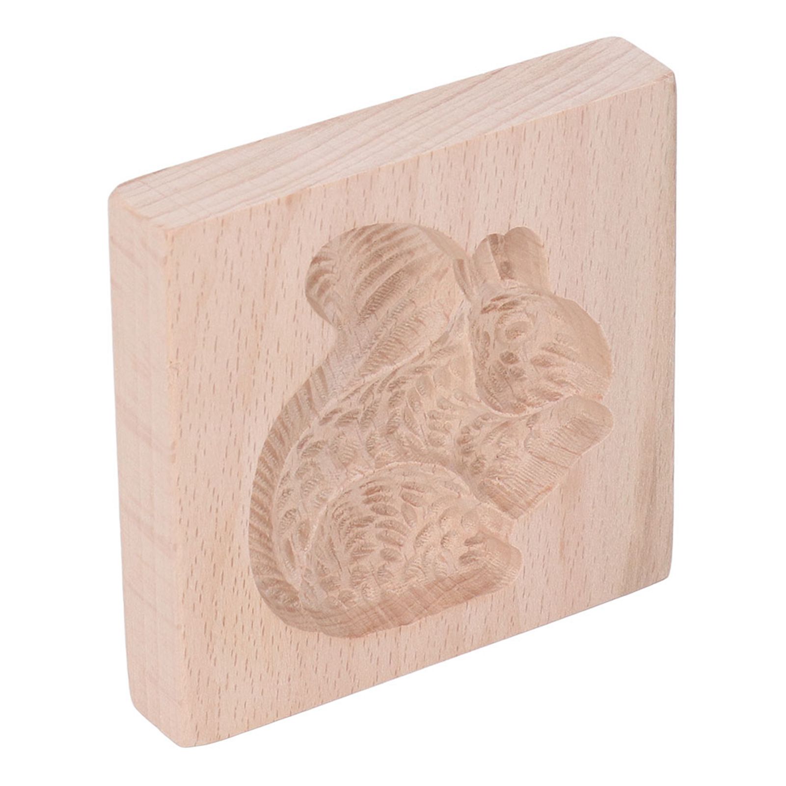 Wooden Cookie Mould Beechwood Reusable Washable Biscuit Press Stamp Mold for Kitchen Baking Squirrel - Image 6