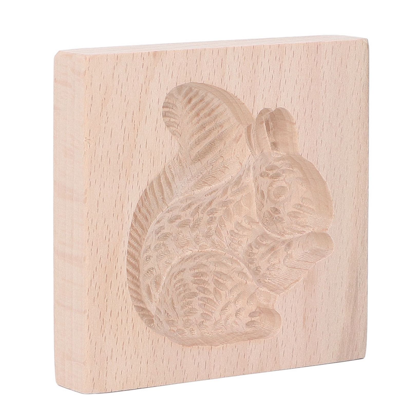 Wooden Cookie Mould Beechwood Reusable Washable Biscuit Press Stamp Mold for Kitchen Baking Squirrel - Image 7