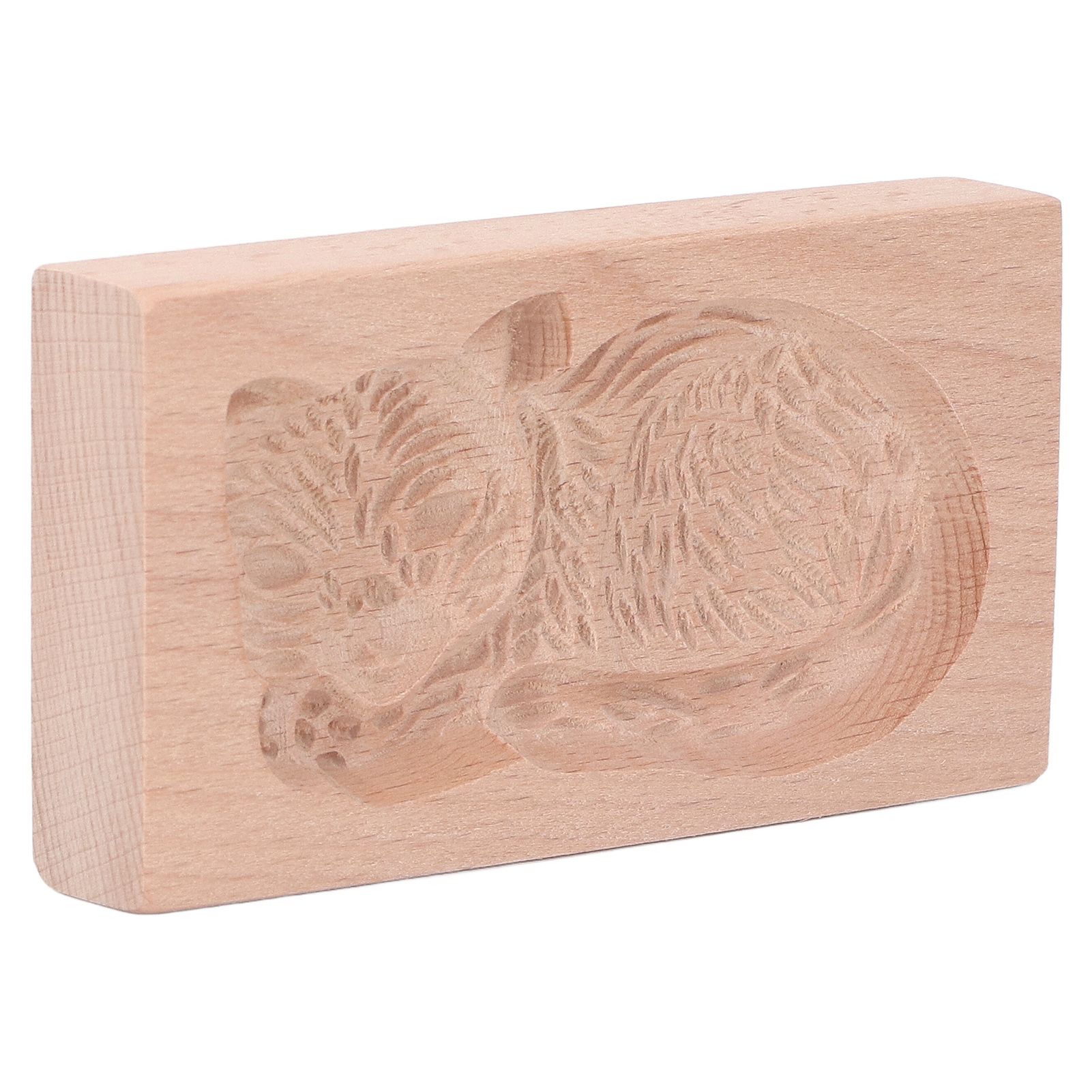 Animal Cookie Mold Lovely Vivid Wooden Biscuit Press Stamp Easy Demoulding Smoothly Cookie Mold Cat - Image 2